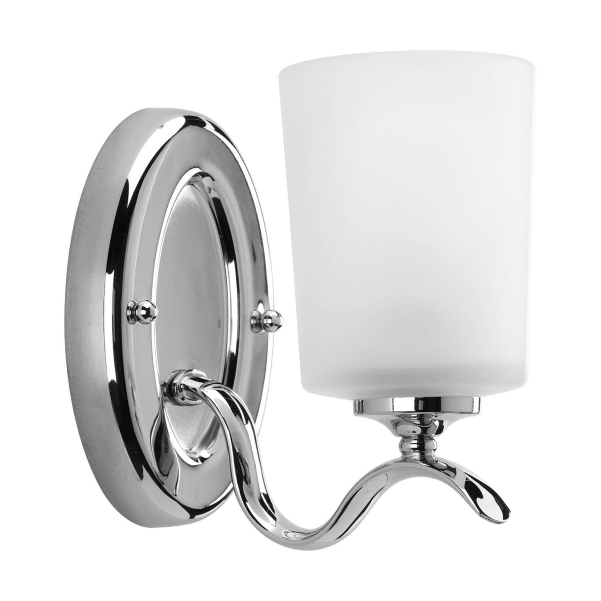 Shown in Polished Chrome finish and Etched glass