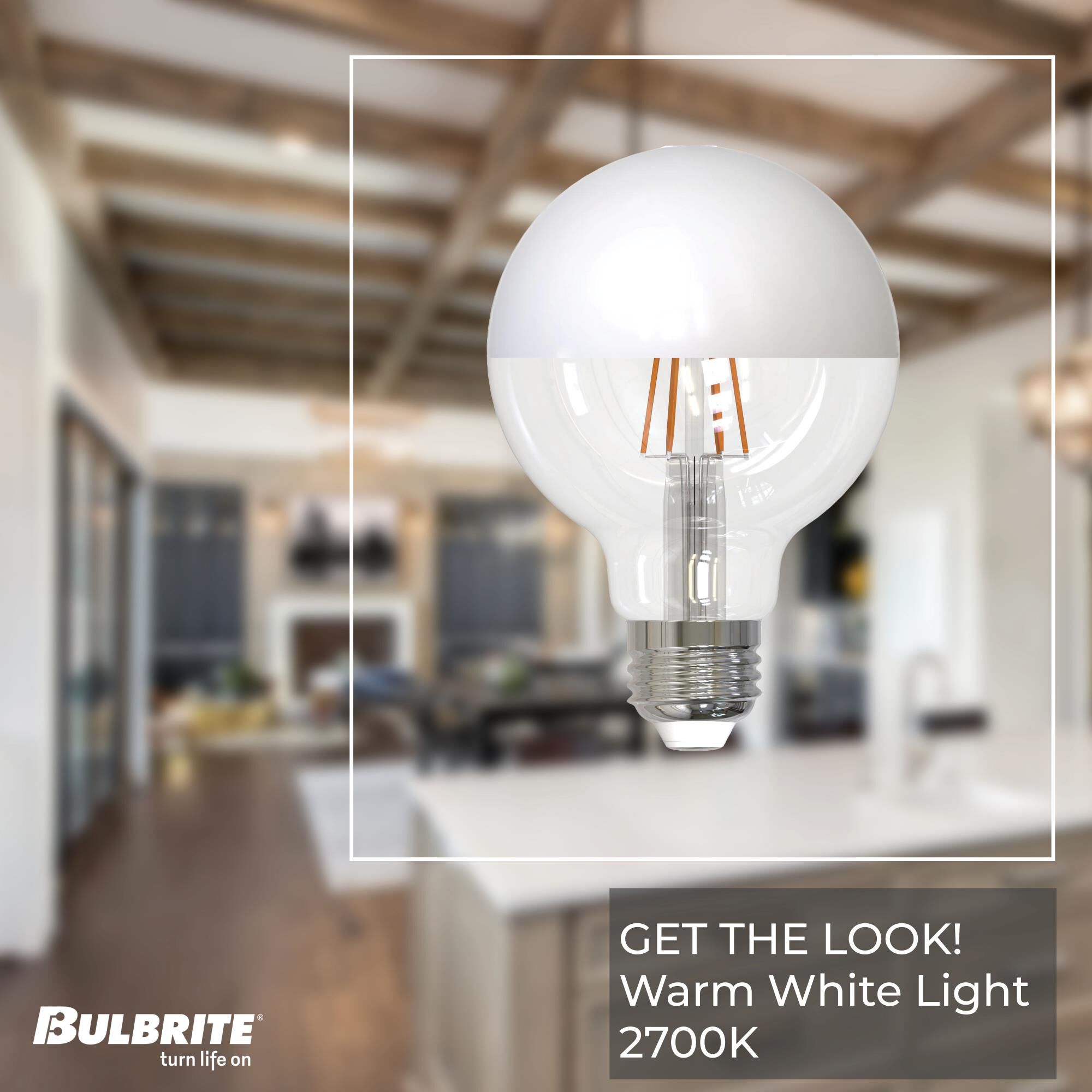 Half White G40 Base E26 2700K LED Light Bulb by Bulbrite