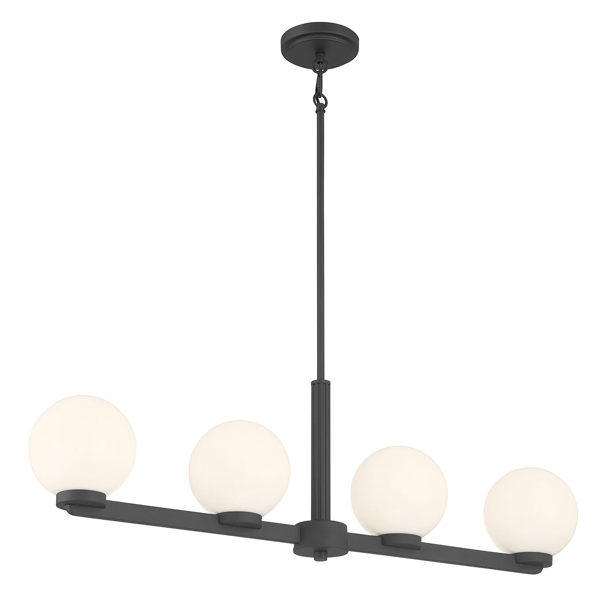 Shown in Matte Black finish and Shiny Opal glass