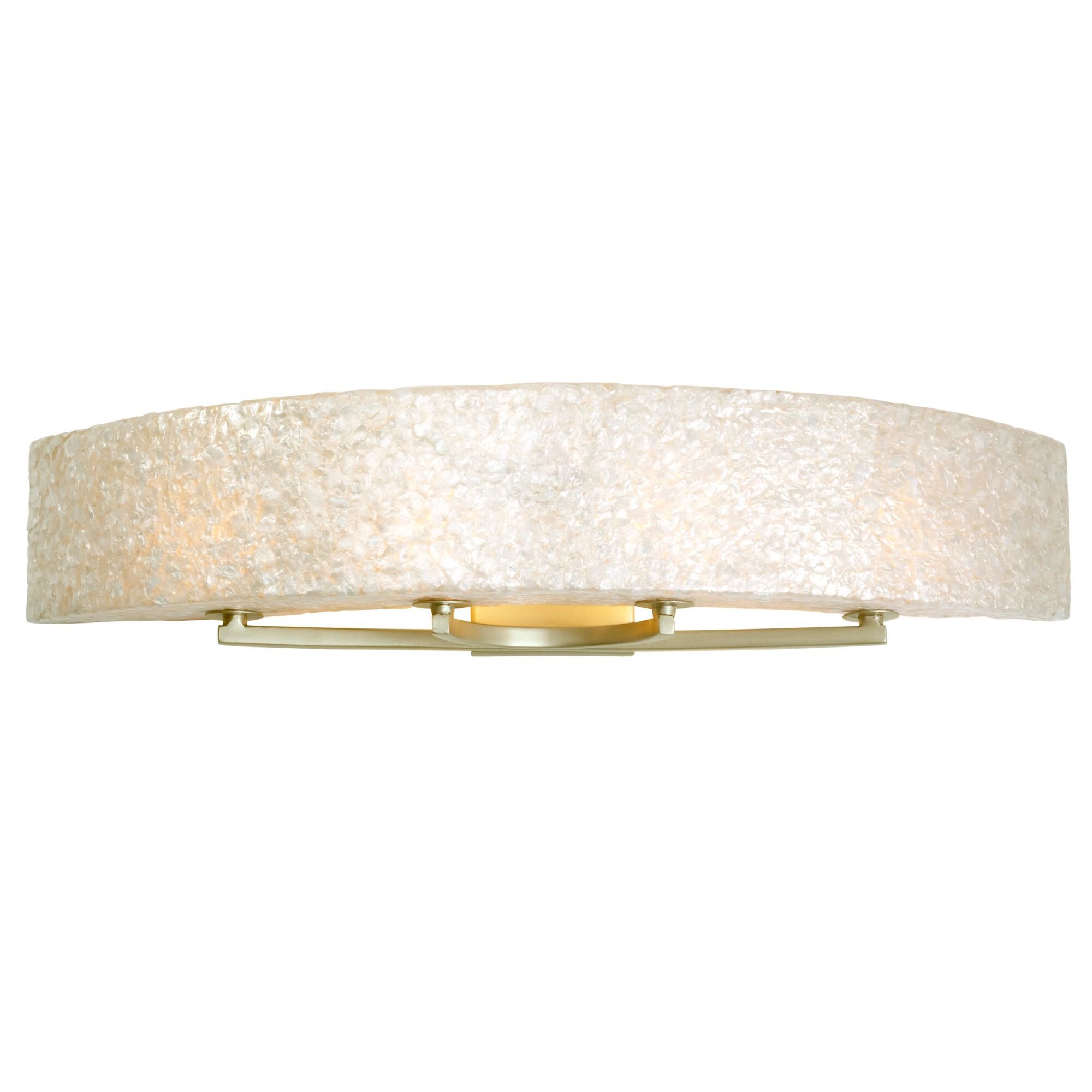 Shown in Gold Dust finish and Sustainable Crushed Natural Capiz Shell glass and Natural Capiz Shell shade