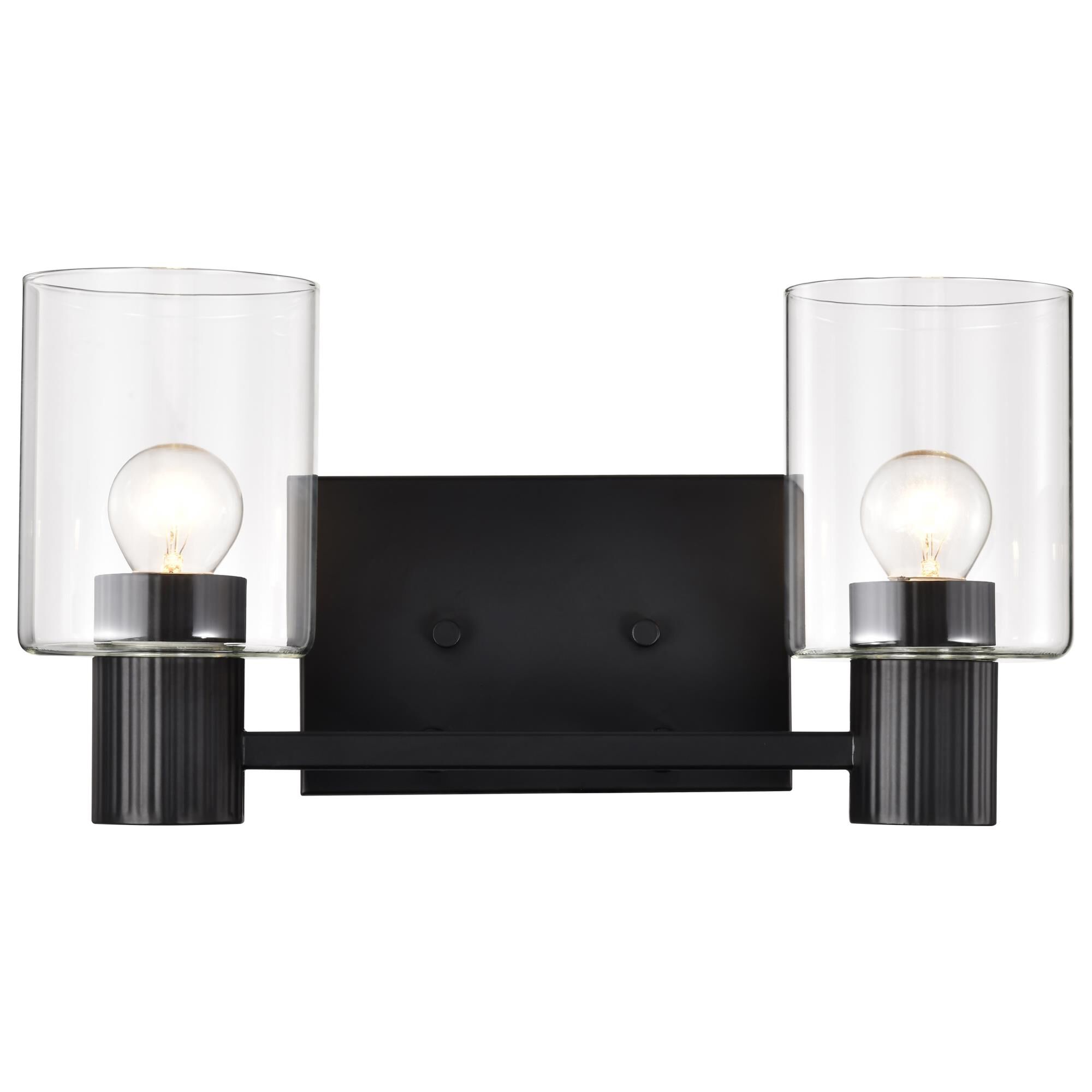 Shown in Matte Black finish and Clear glass