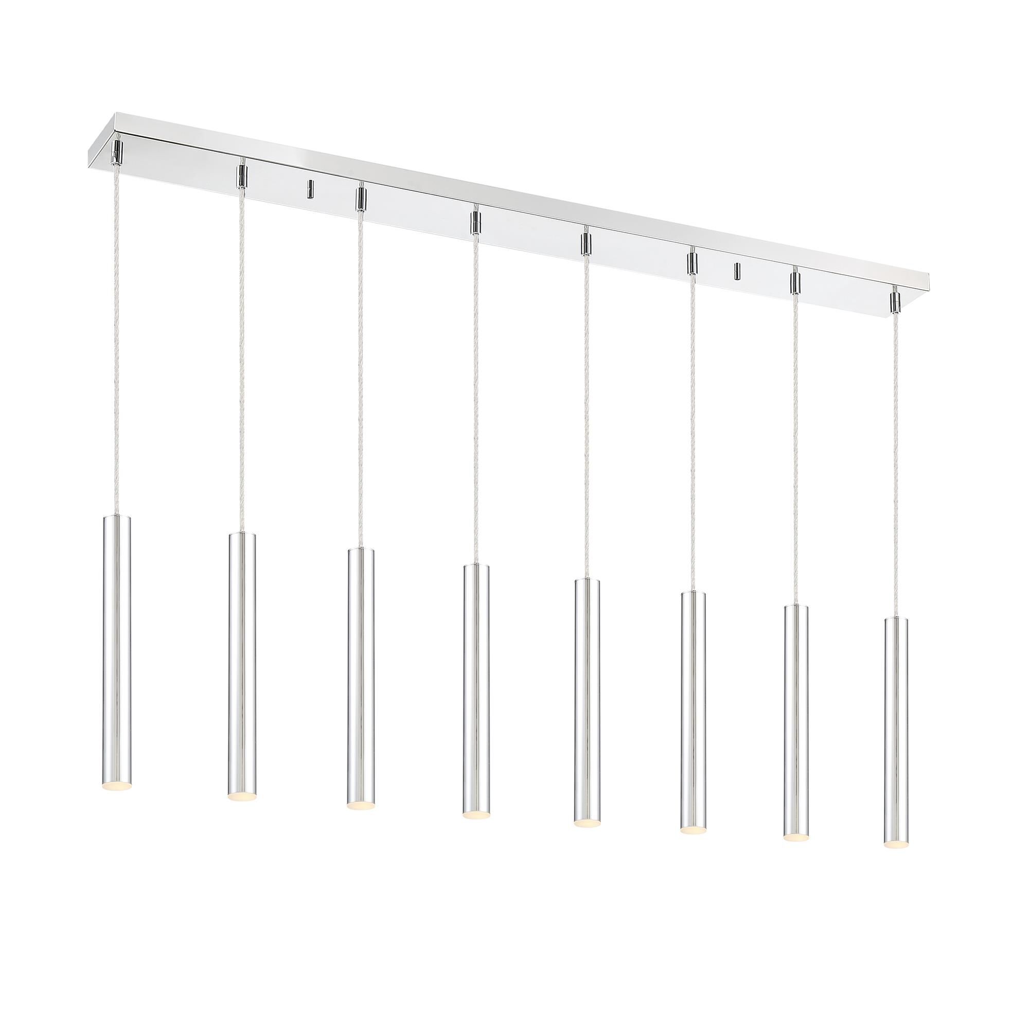 Shown in Chrome finish and Steel glass and Steel shade