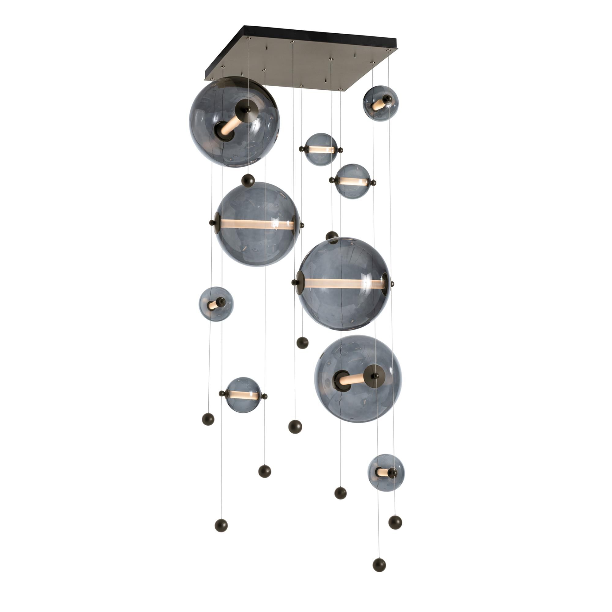 Shown in Oil Rubbed Bronze finish and Abacus Cool Grey (Yl) glass