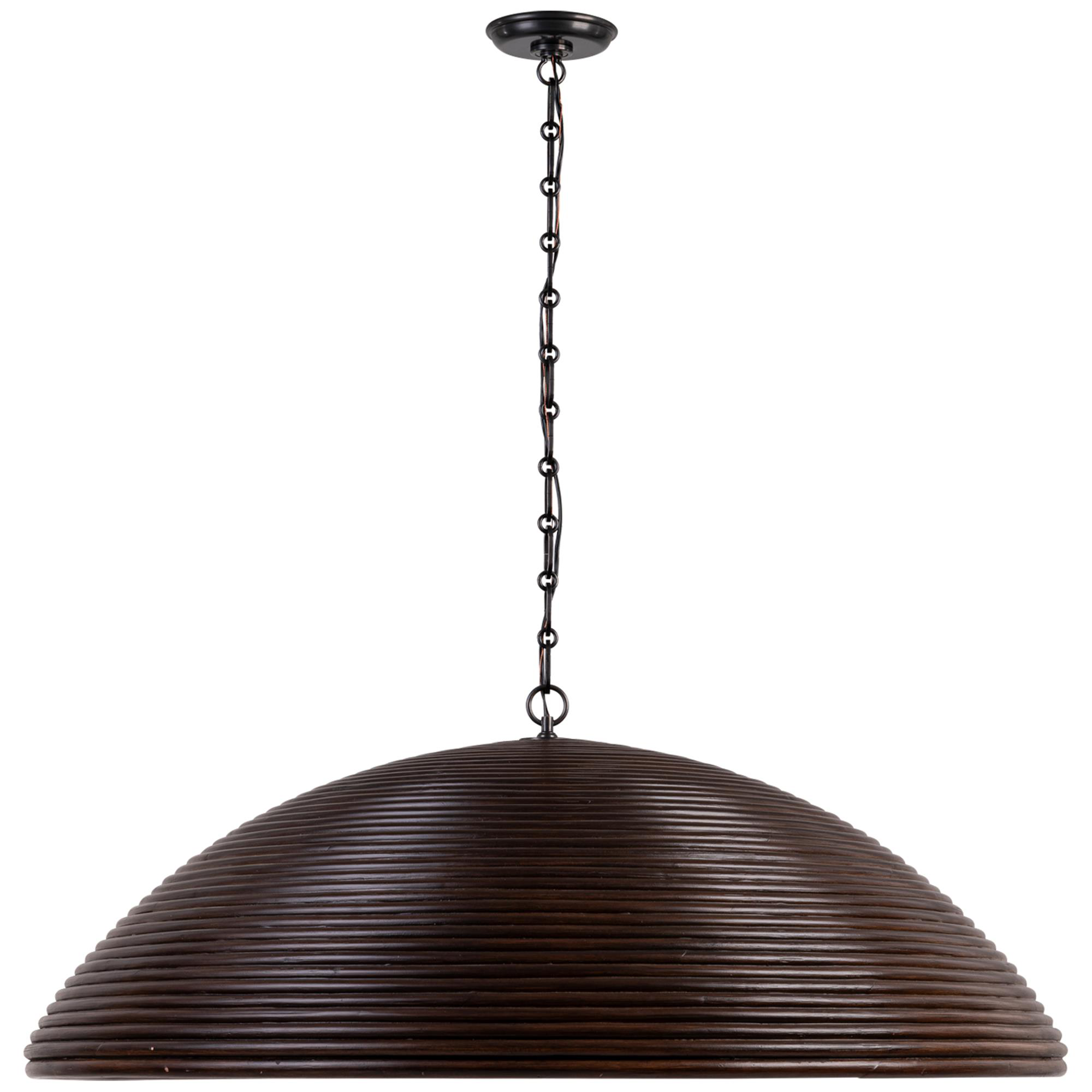 Shown in Bronze finish and Espresso Rattan shade
