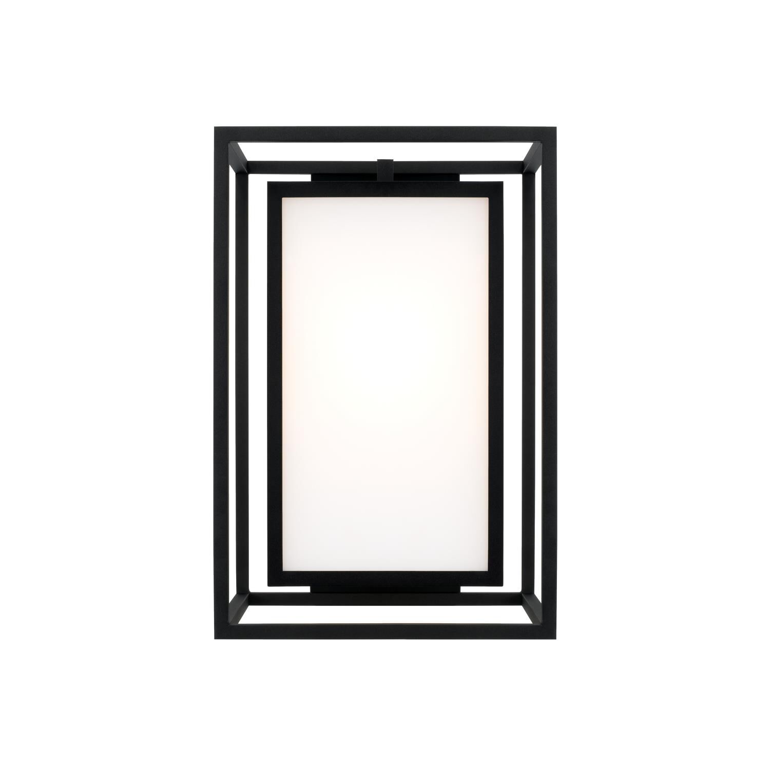 Shown in Black finish and Soft White glass