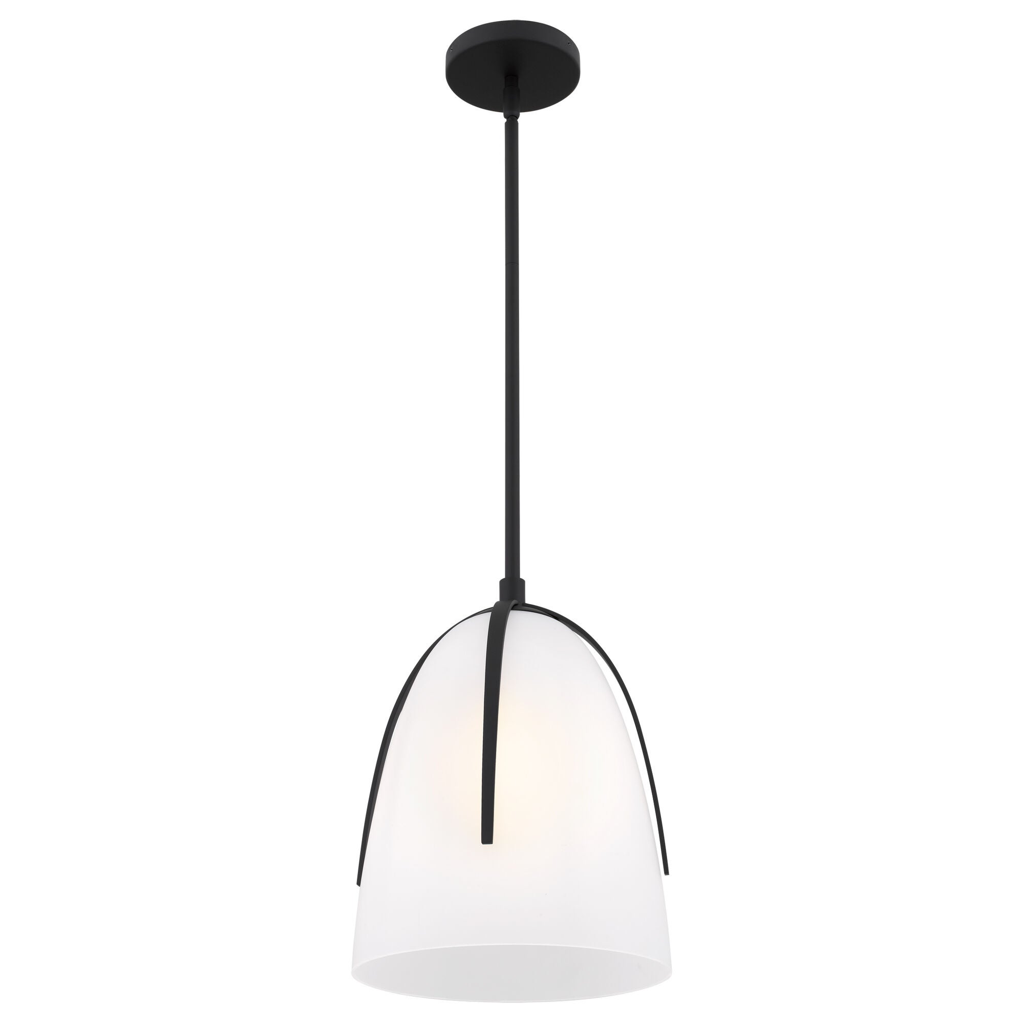 Shown in Matte Black finish and Etched Glass shade
