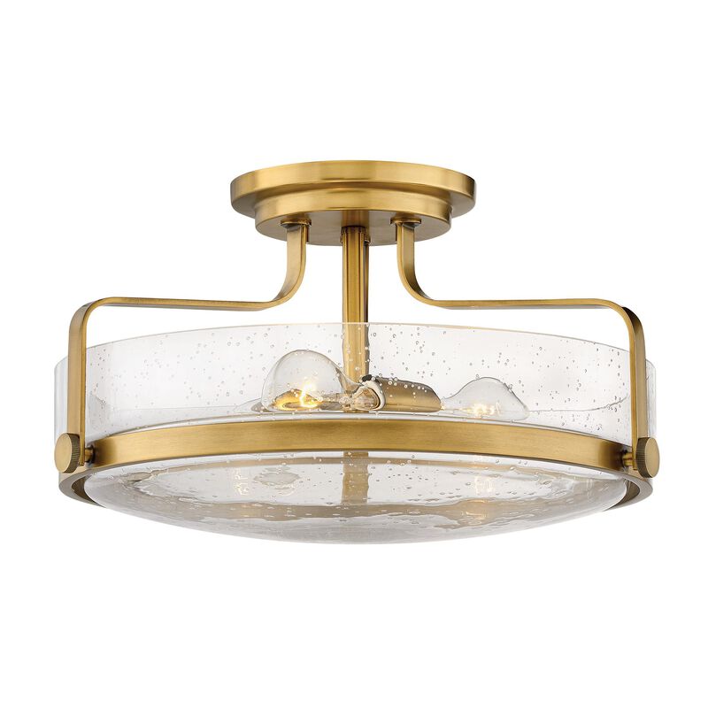 Harper 18 Inch 3 Light Semi Flush Mount by Hinkley