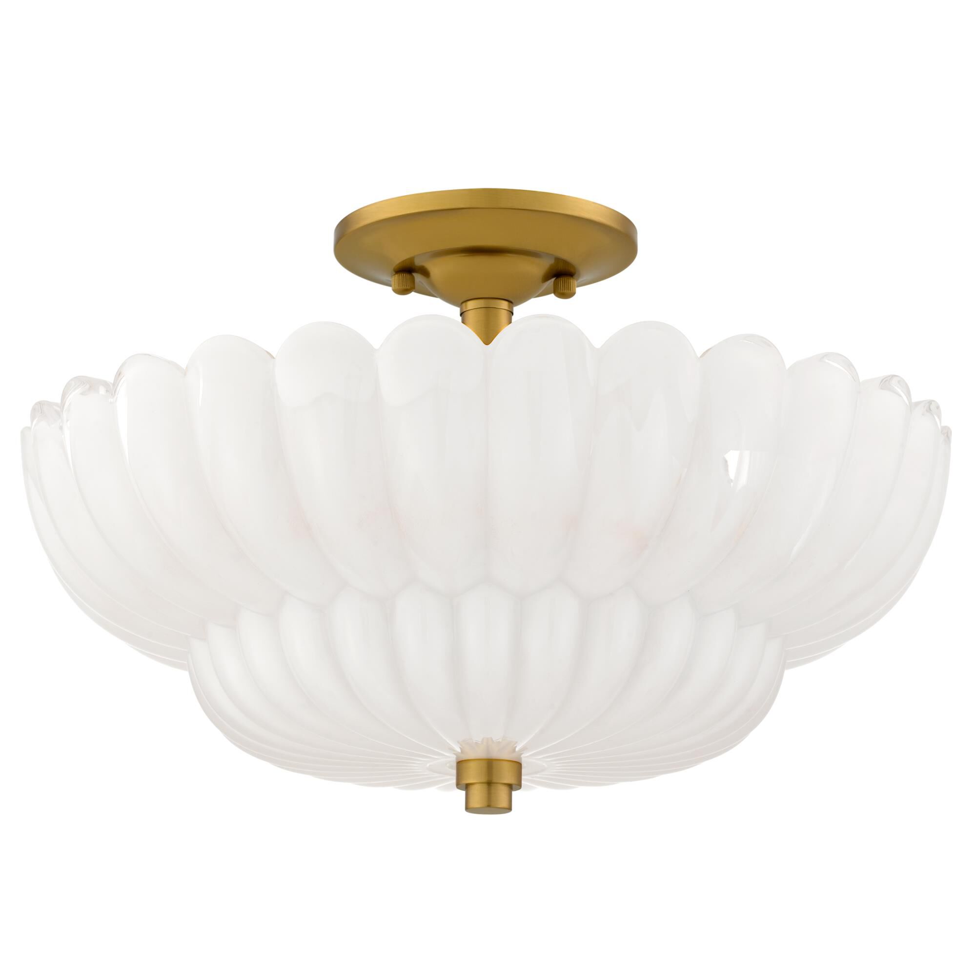 Whitecap 16 Inch Semi Flush Mount by Quoizel