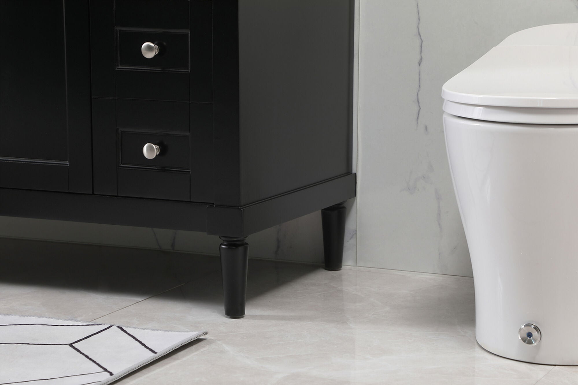 Shown in Black finish and Backsplash accent