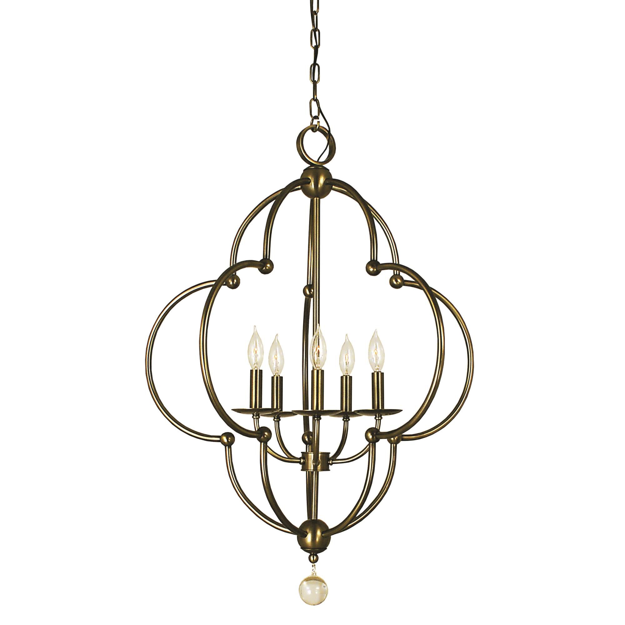 Quatrefoil 27 Inch 5 Light Chandelier by Framburg