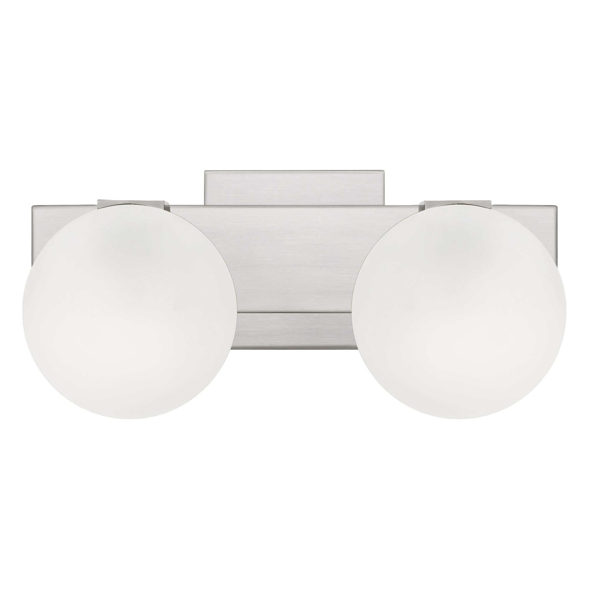 Shown in Brushed Nickel finish and Clear Glass With Sandblasted Interior shade