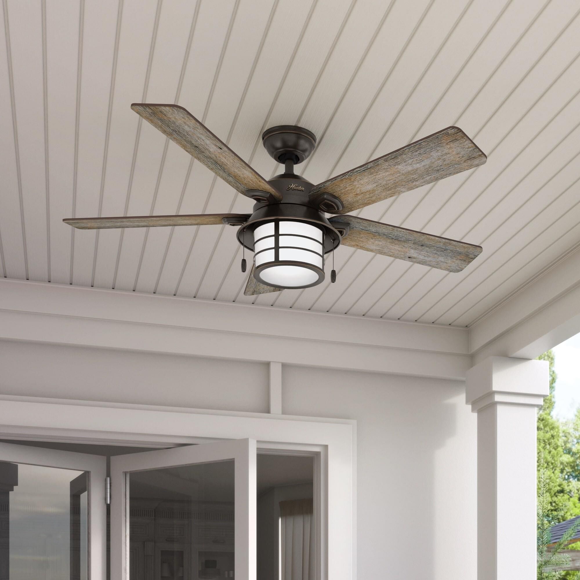 Key Biscayne 54 Inch Ceiling Fan with Light Kit by Hunter Fan