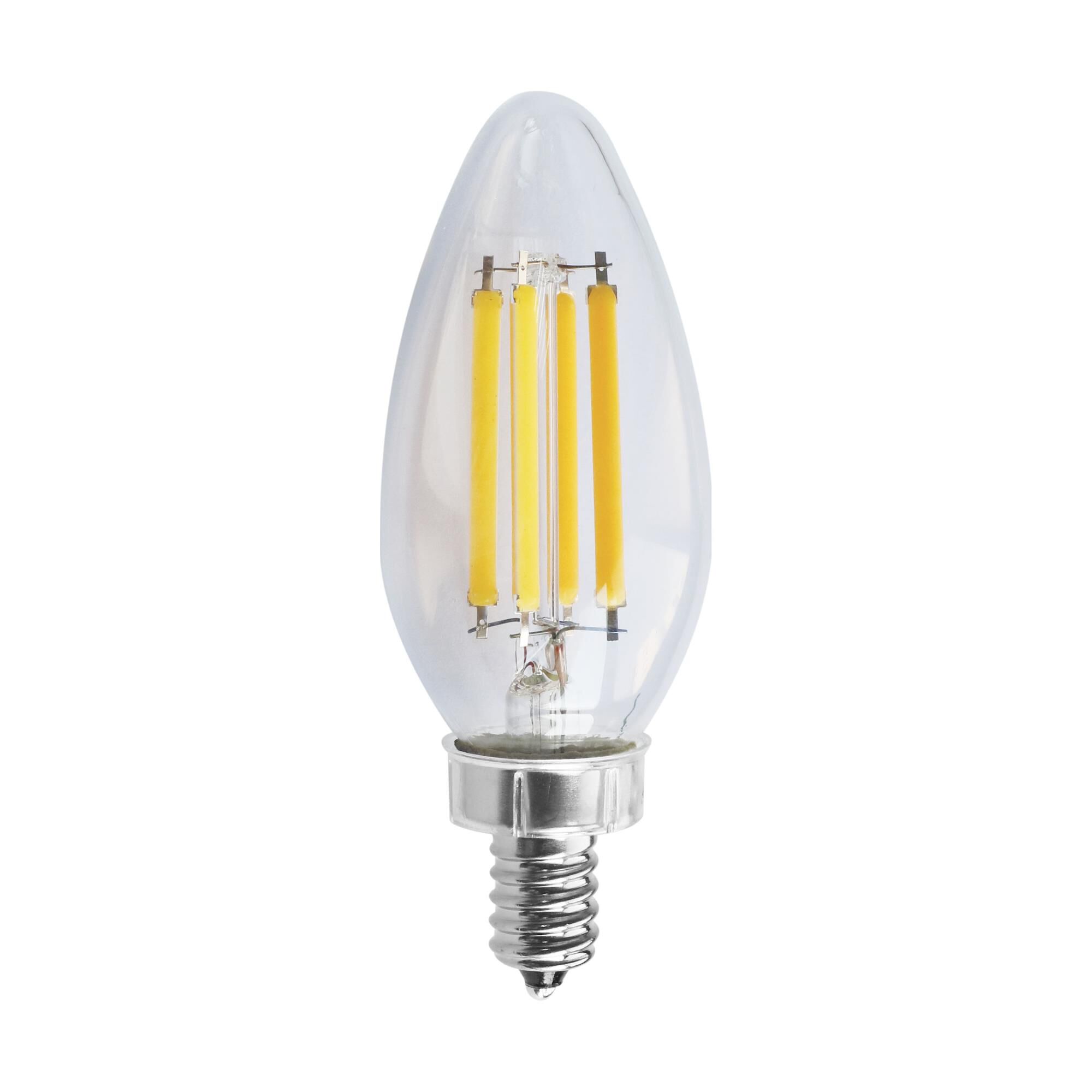 Dimmable 8 Watt 2700K C11 LED Light Bulb by Satco