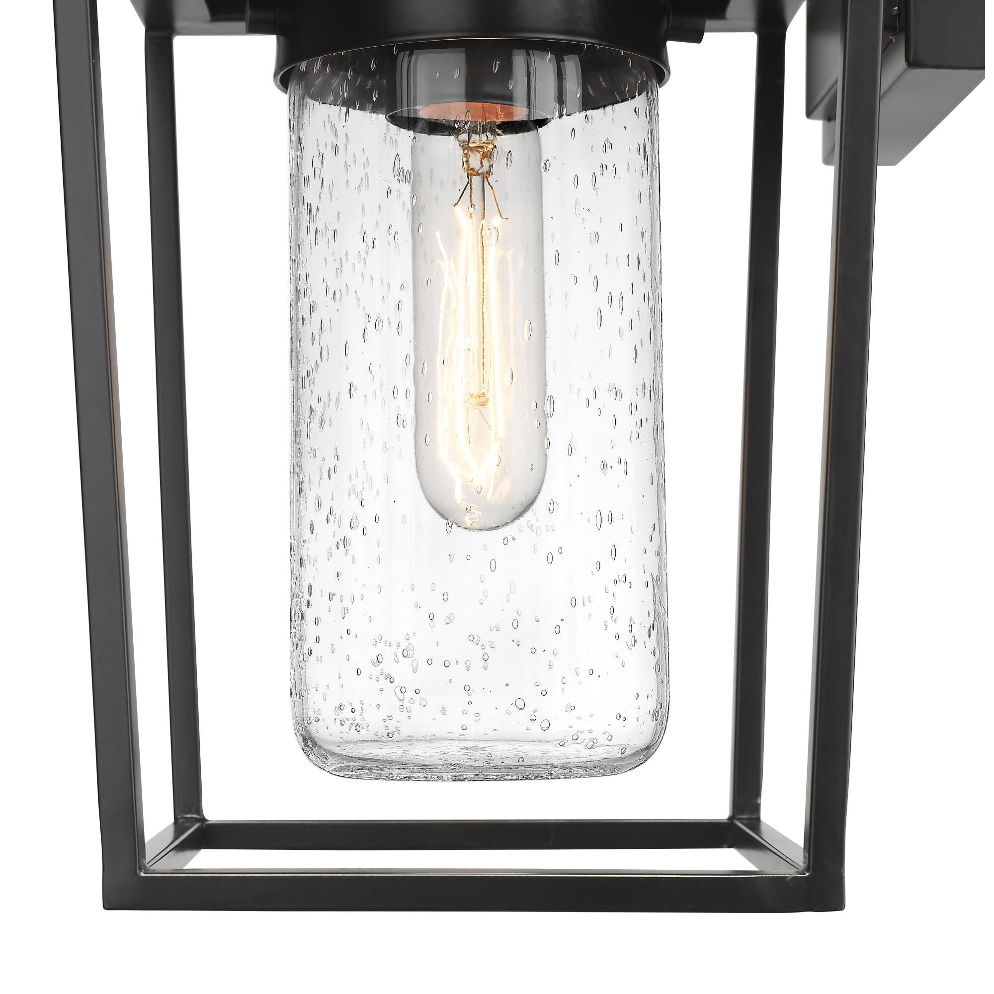 Shown in Black finish and Glass shade