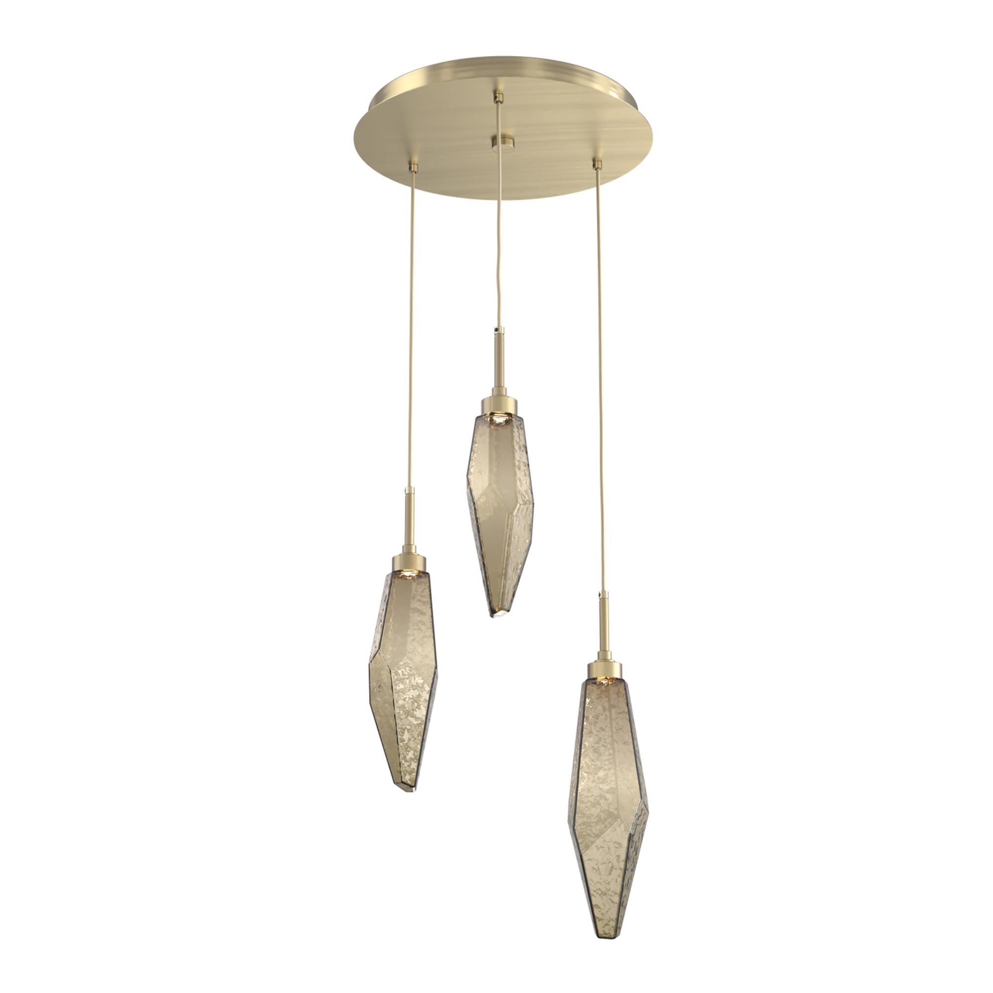 Shown in Novel Brass finish and Chilled Bronze glass