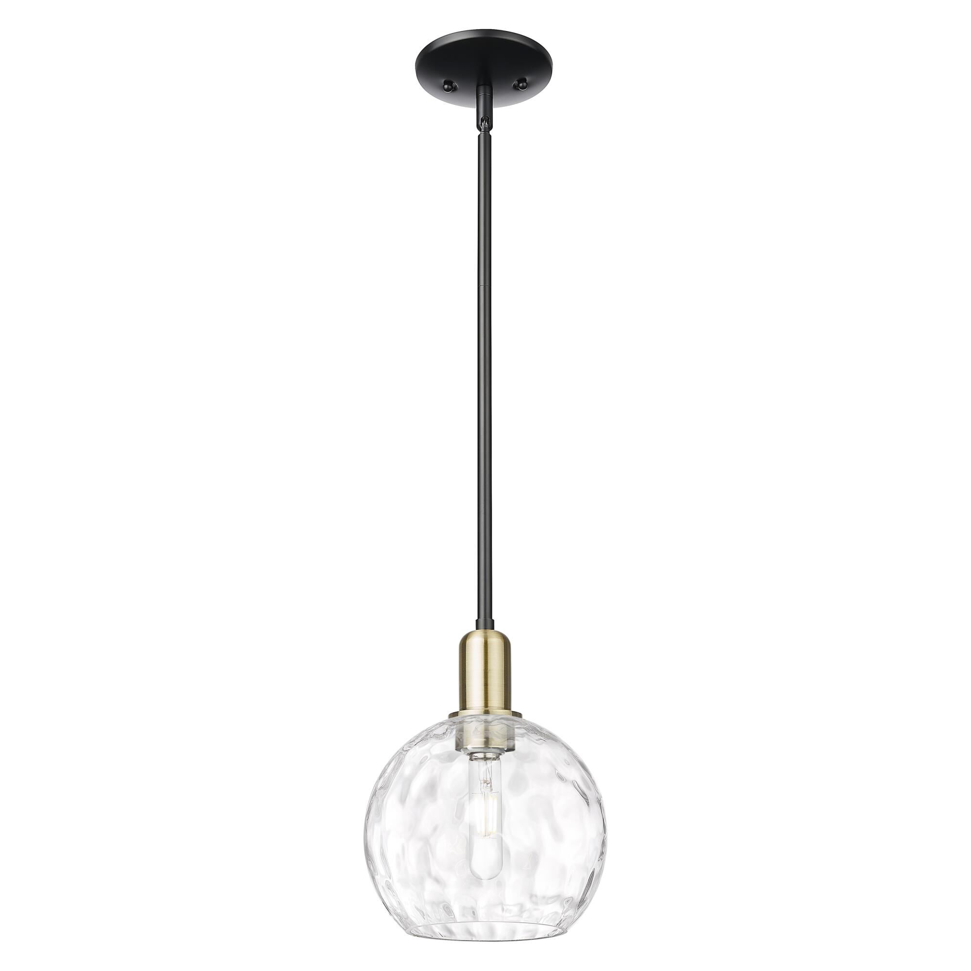 Shown in Black Antique Brass finish and Clear Water glass