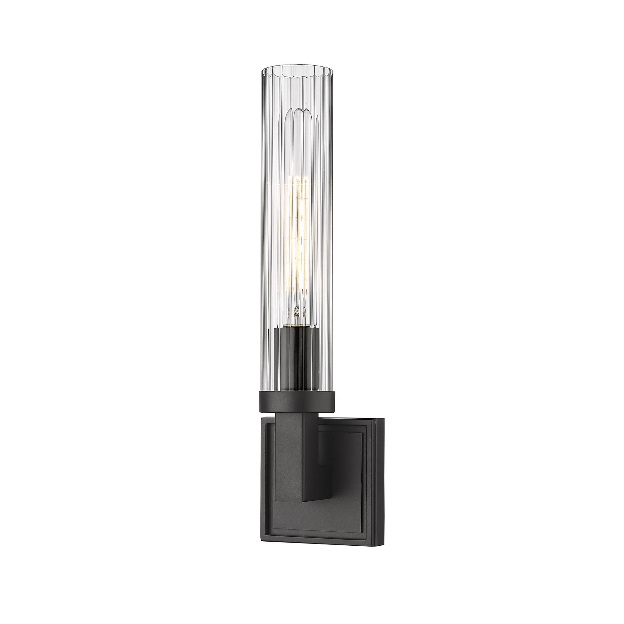 Shown in Bronze finish and Glass shade