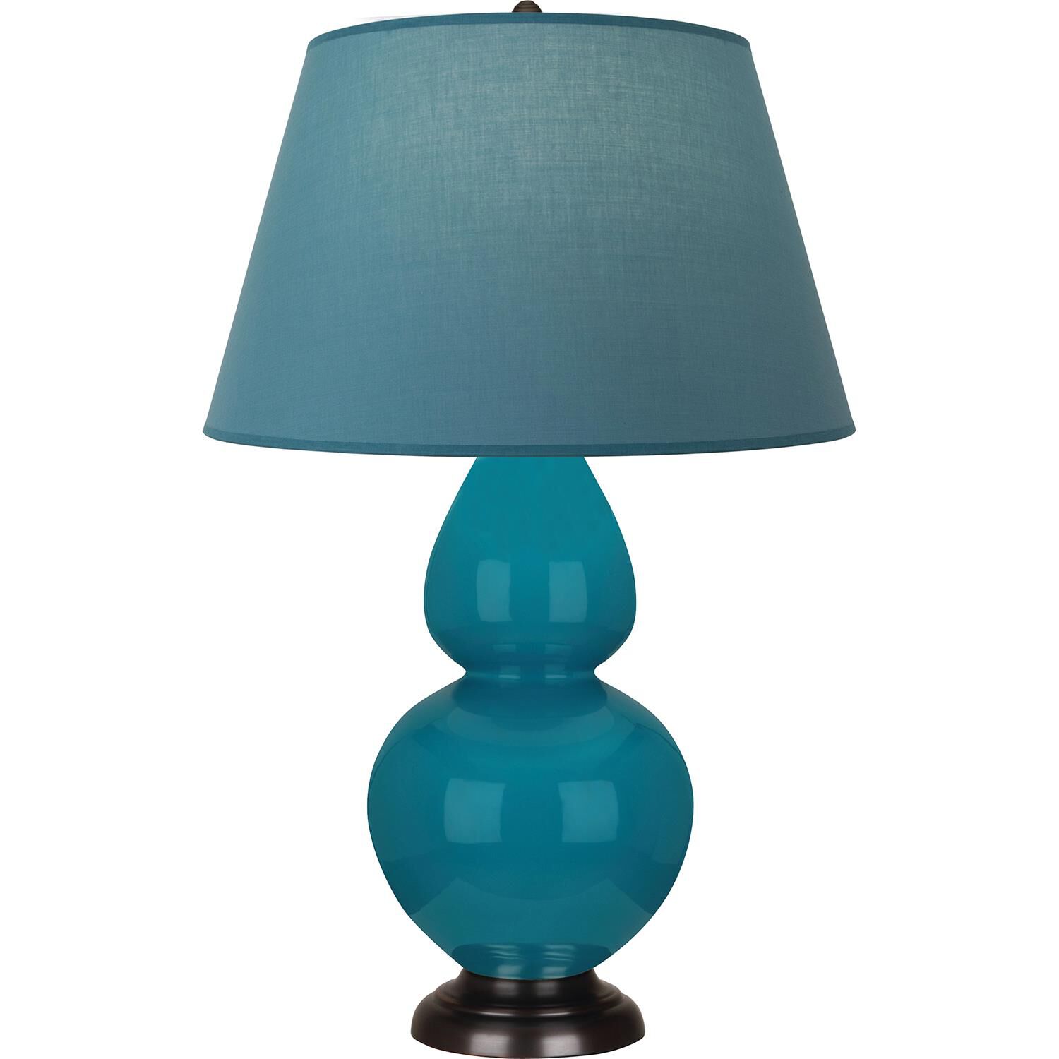 Shown in Peacock finish and Bright Blue and Gray shade and Deep Patina Bronze accent