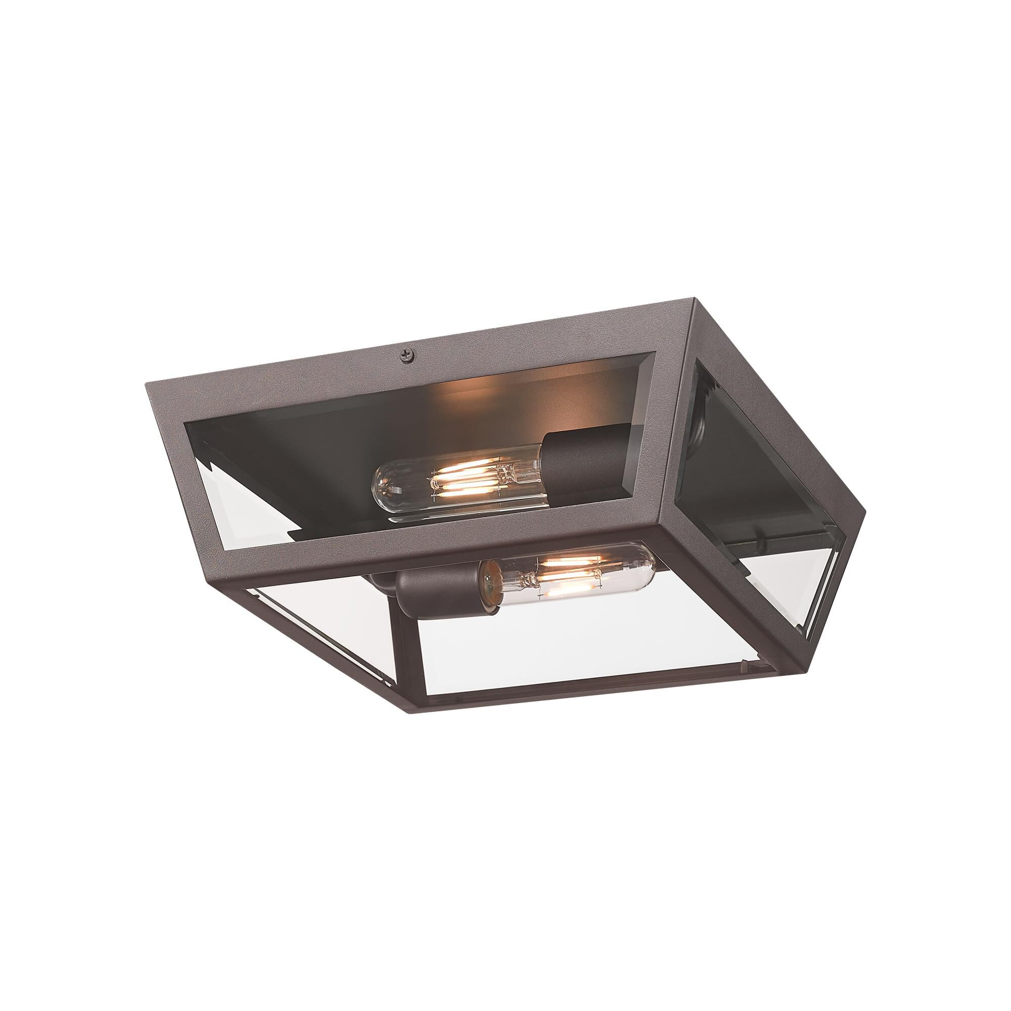 Shown in Bronze finish and Clear shade