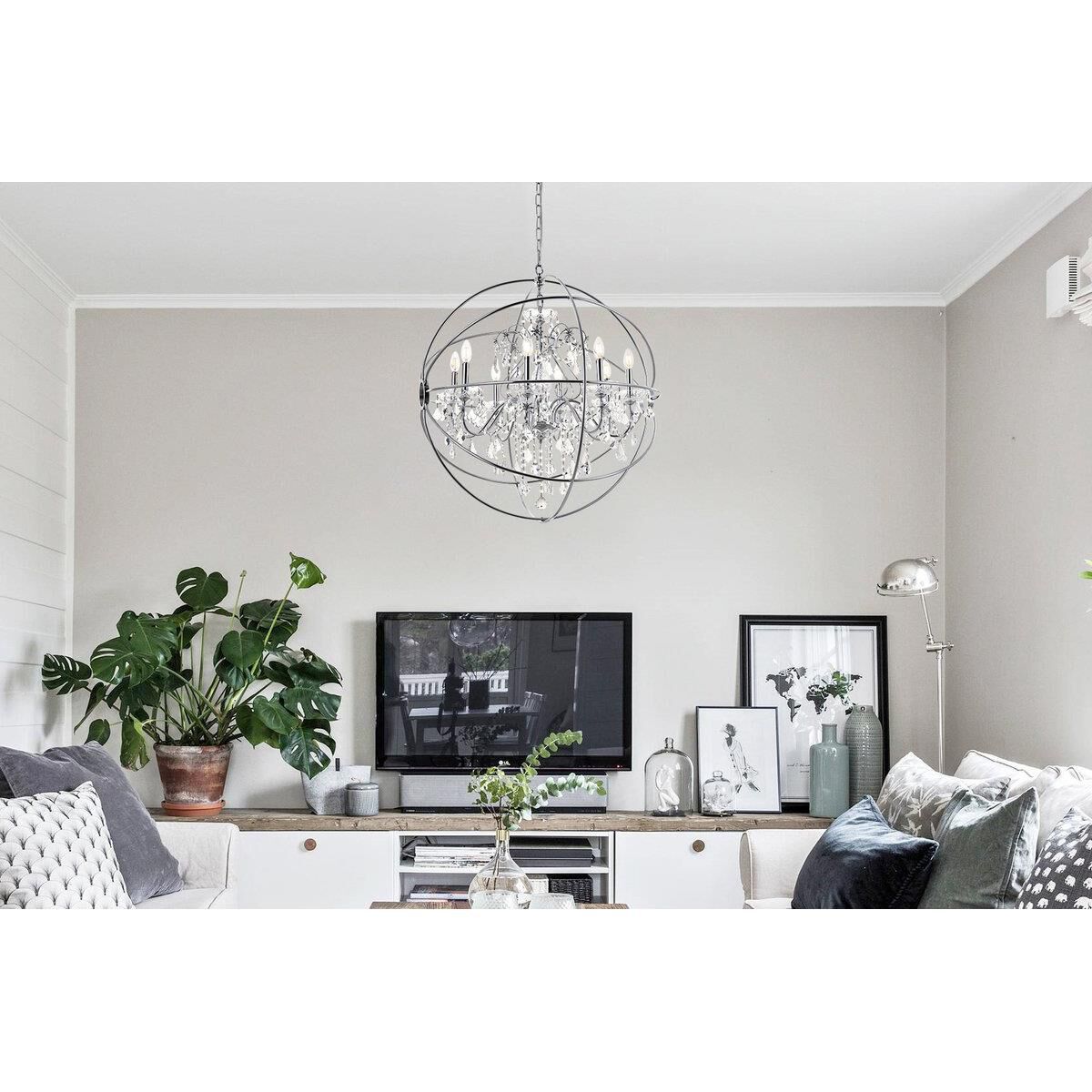 Cordelia 32 Inch 8 Light Chandelier by Elegant Lighting