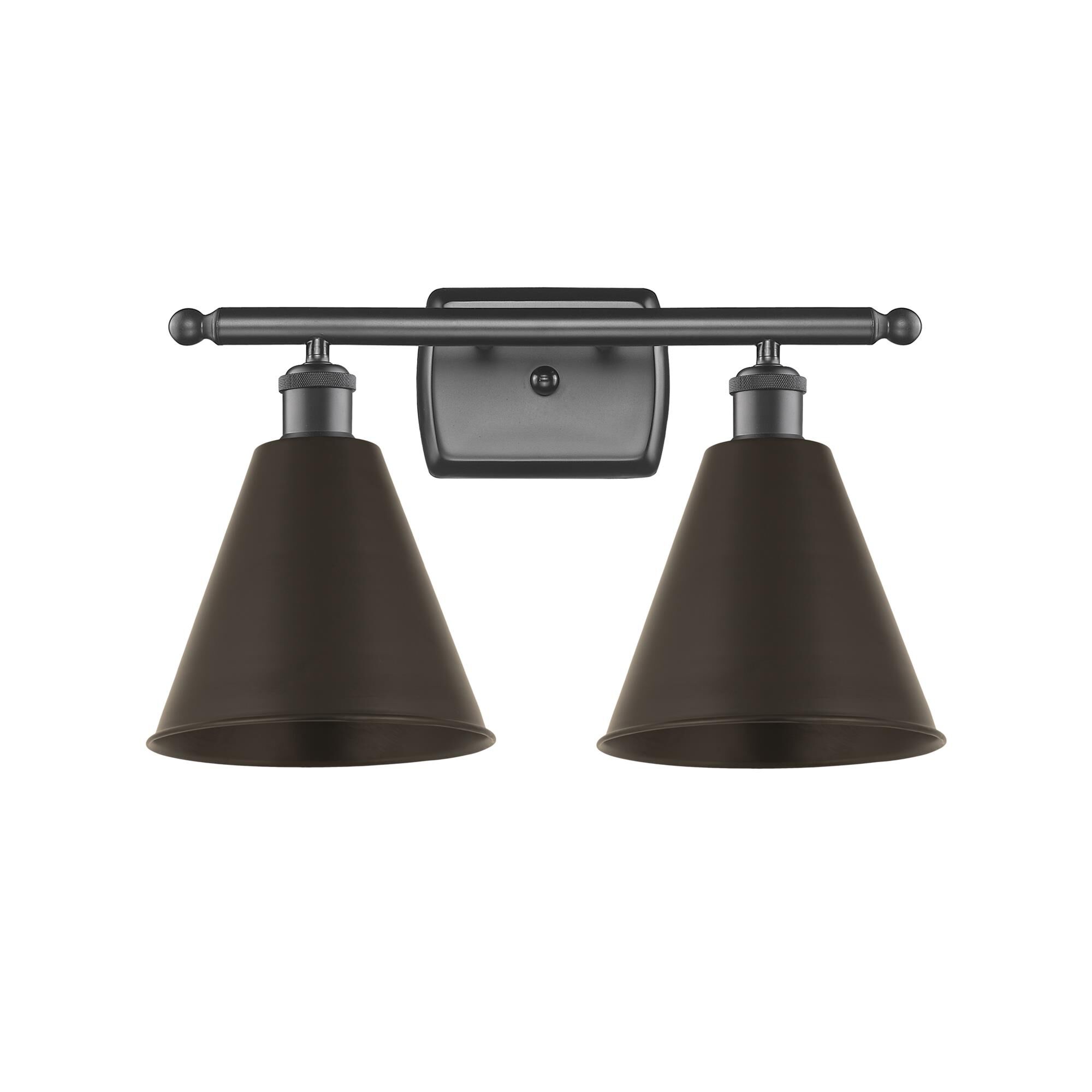 Shown in Oil Rubbed Bronze finish and Oil Rubbed Bronze Ballston Cone shade