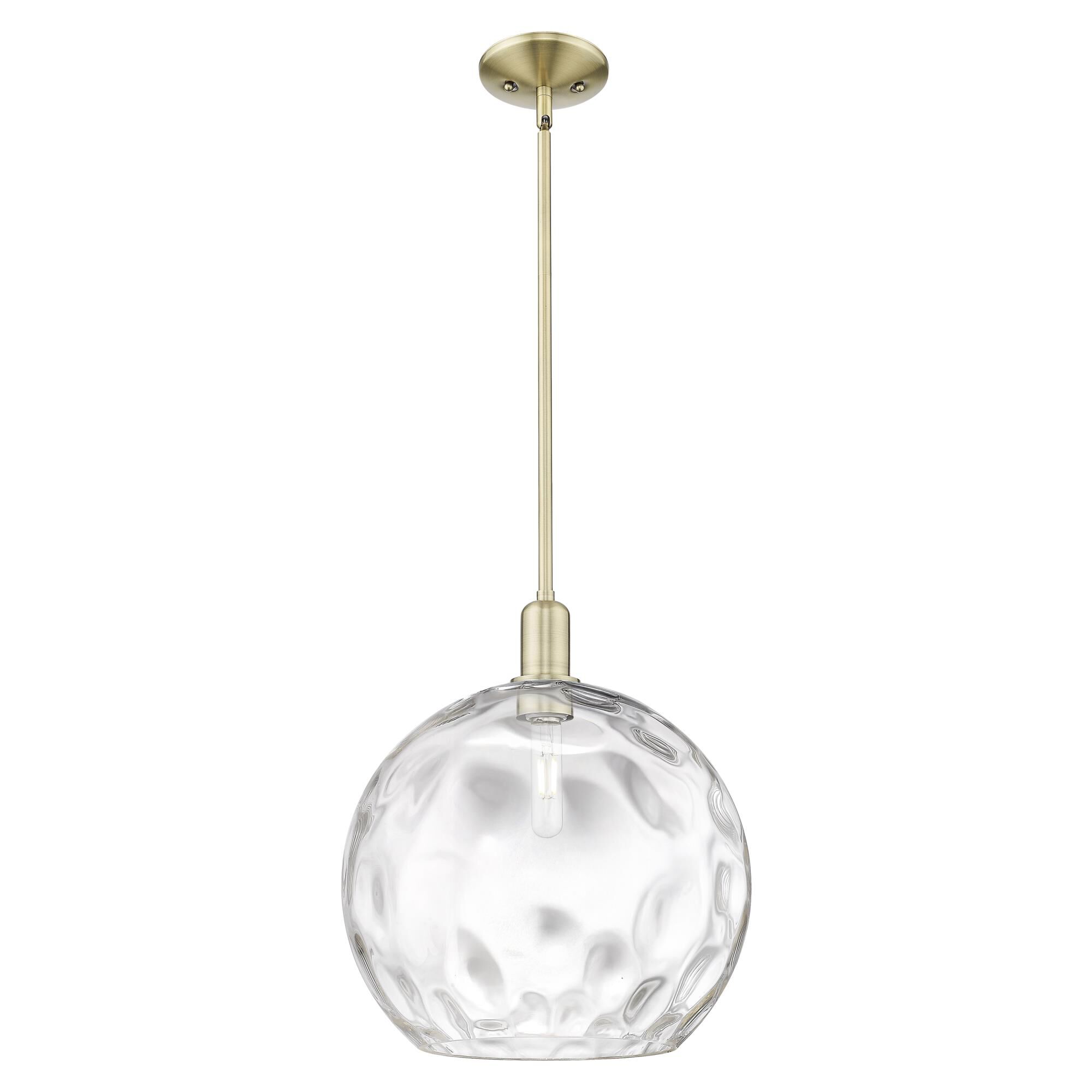 Shown in Antique Brass finish and Clear Water glass