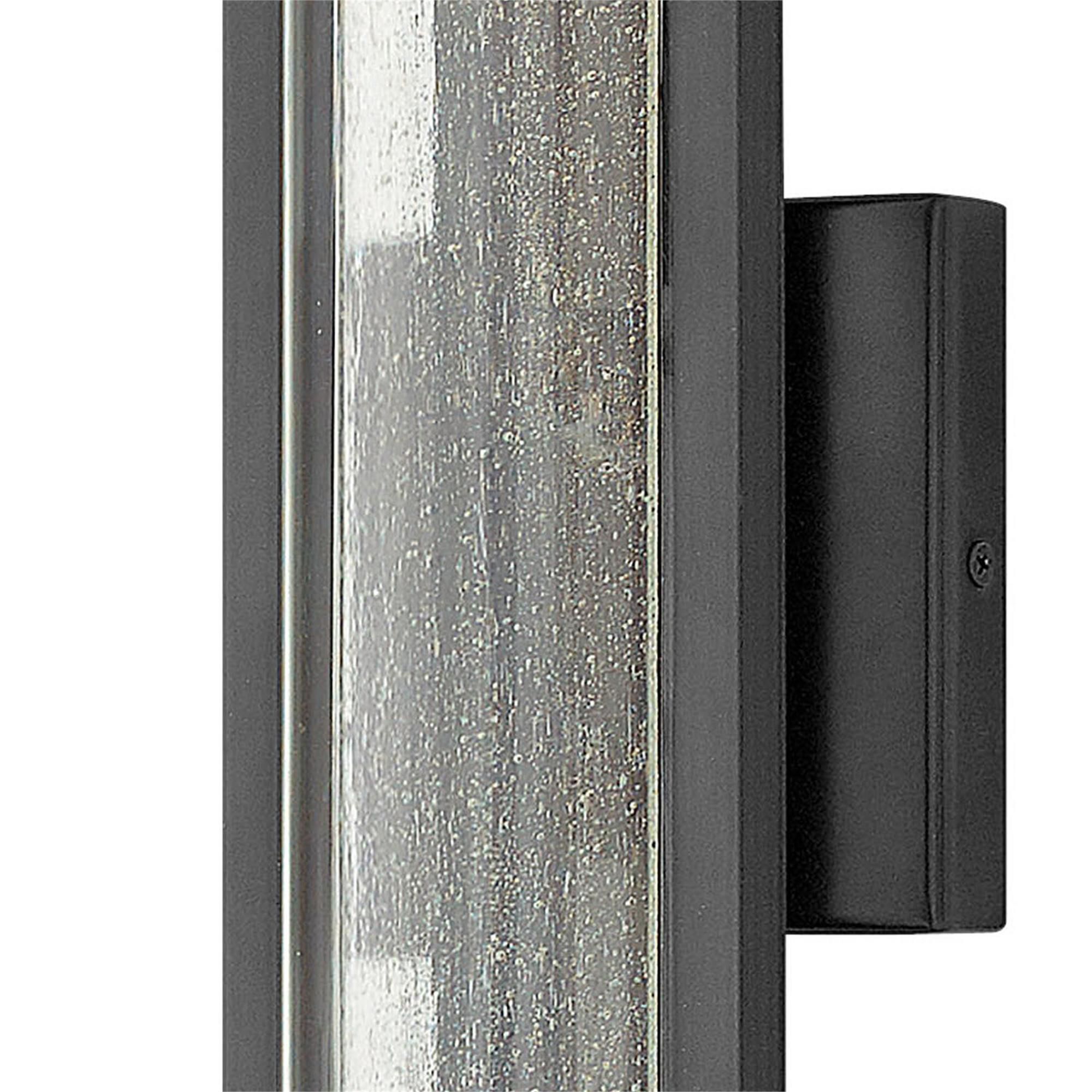 Shown in Satin Black finish and Clear Acrylic Outside Cylinder & Seedy  Inside Panel glass