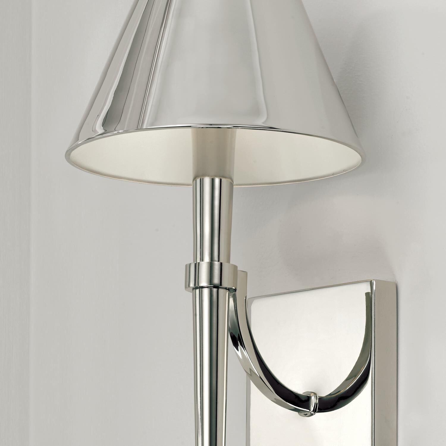 Shown in Polished Nickel finish and Metal  With White Interior shade