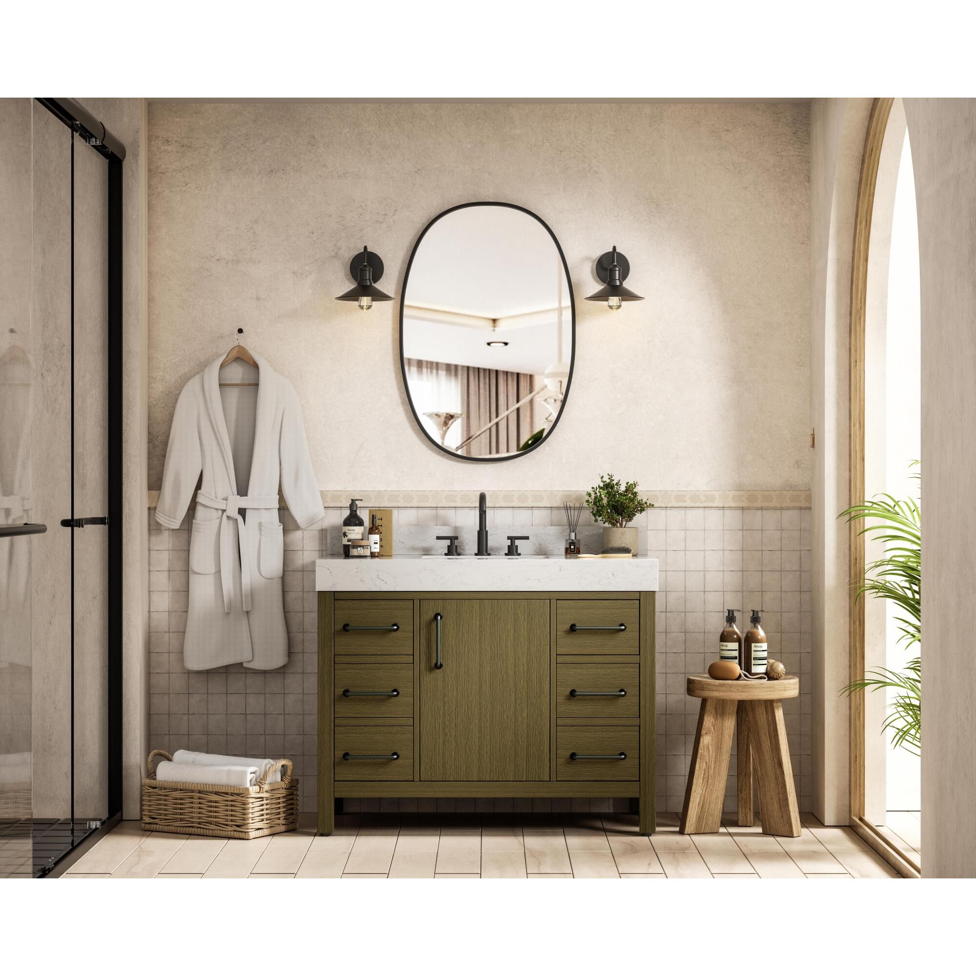 Nathan 42 Inch Bath Vanity by Elegant Dcor