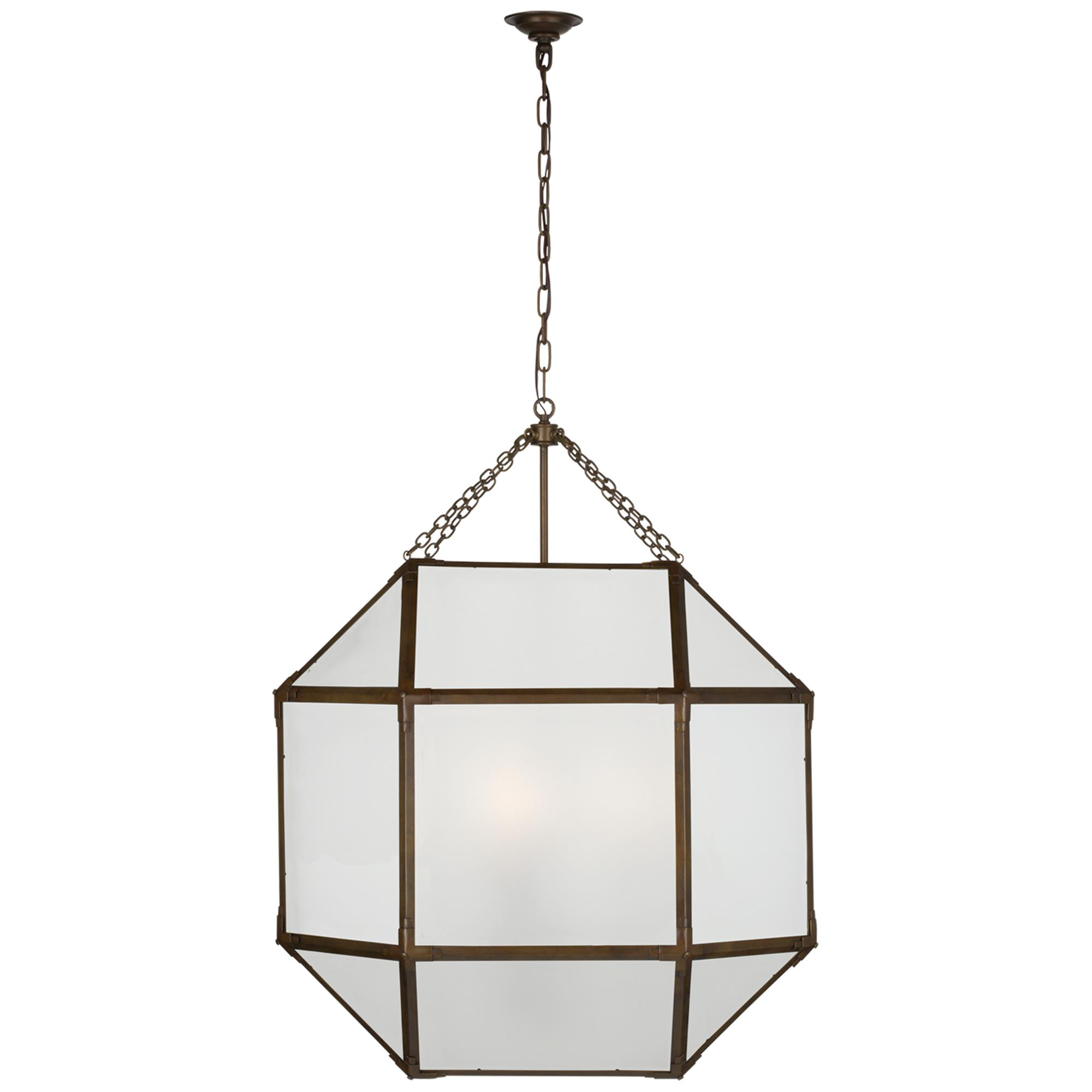 Shown in Antique Zinc finish and Frosted Glass shade