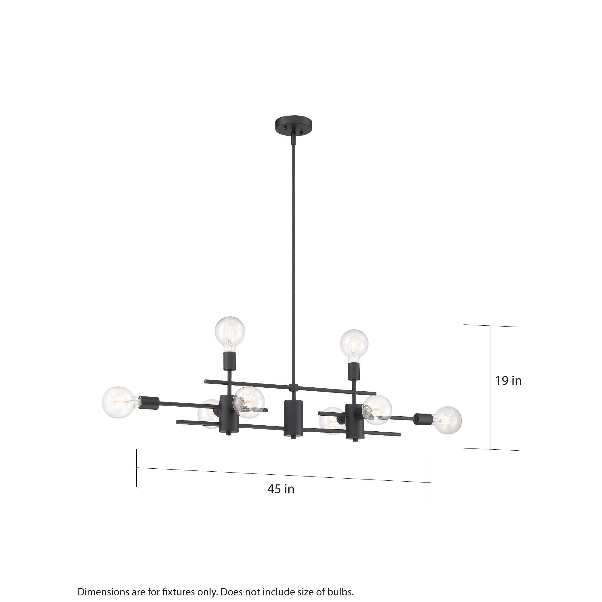 Delphi 45 Inch 8 Light Linear Suspension Light by Nuvo Lighting