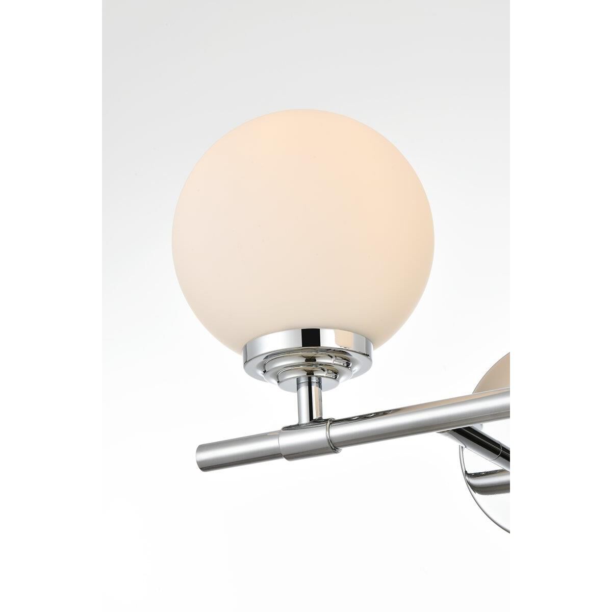 Shown in Chrome  finish and Frosted White glass