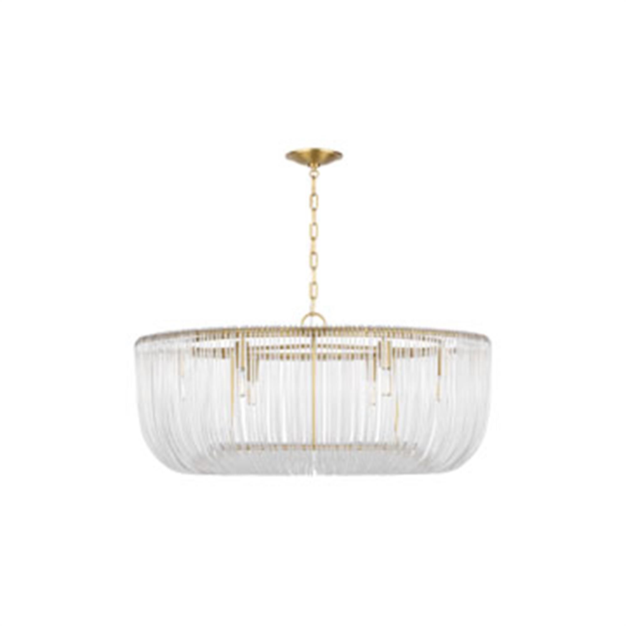 Shown in Burnished Brass finish and Clear glass