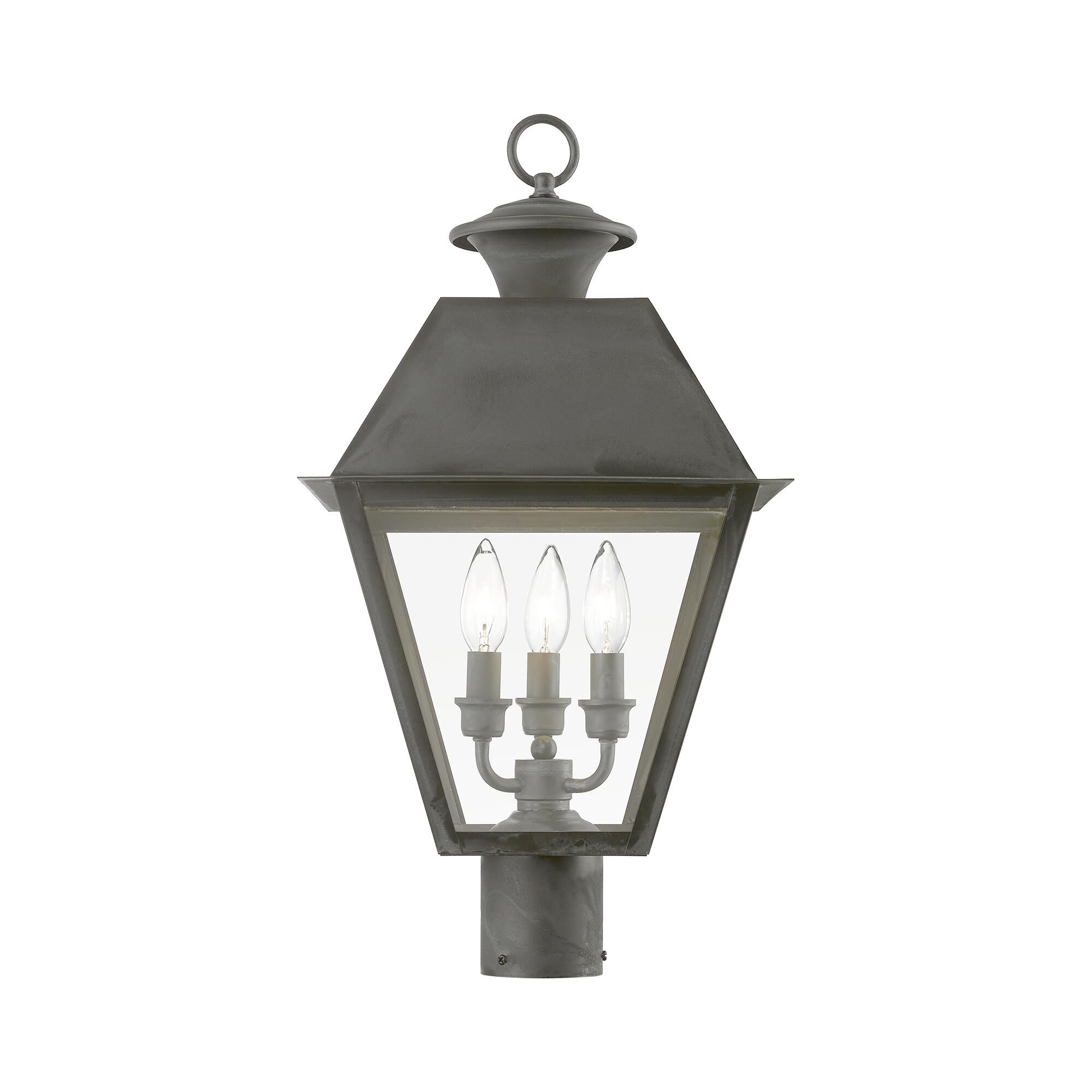 Wentworth 22 Inch Tall 3 Light Outdoor Post Lamp by Livex Lighting
