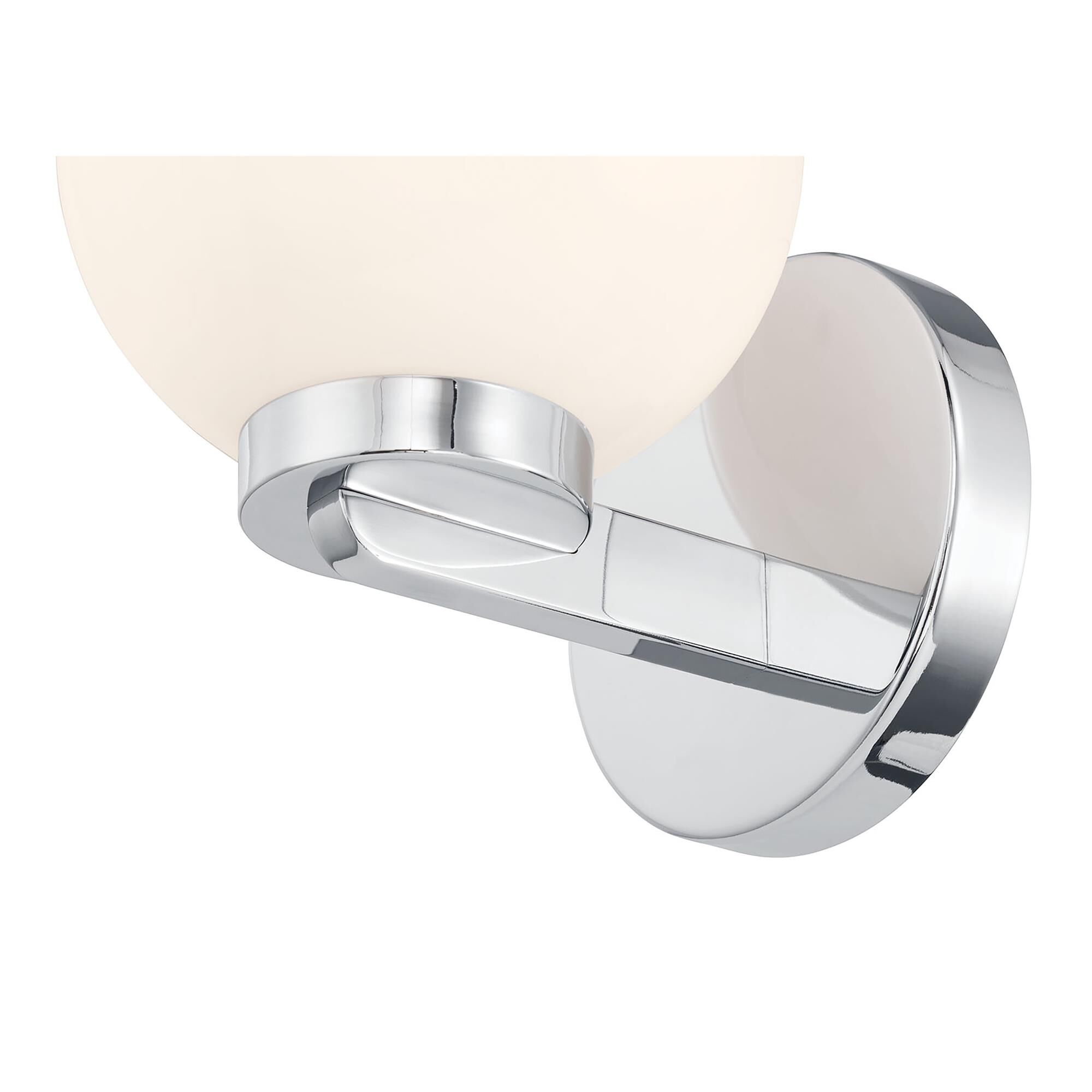 Shown in Chrome finish and Shiny Opal glass