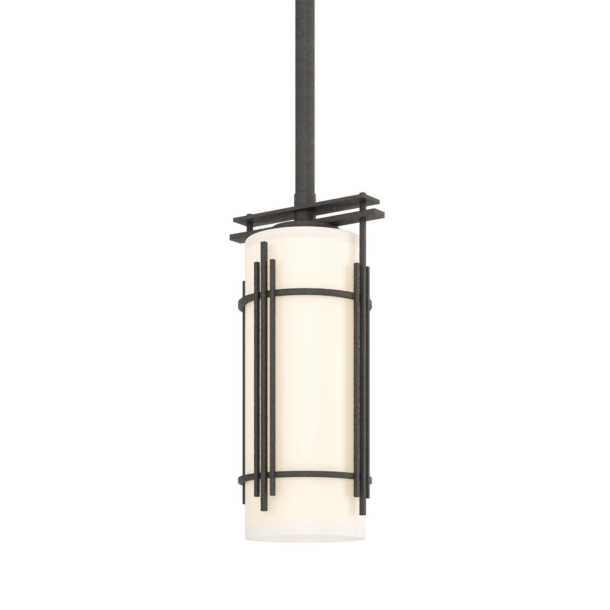 Shown in Natural Iron finish and Opal glass
