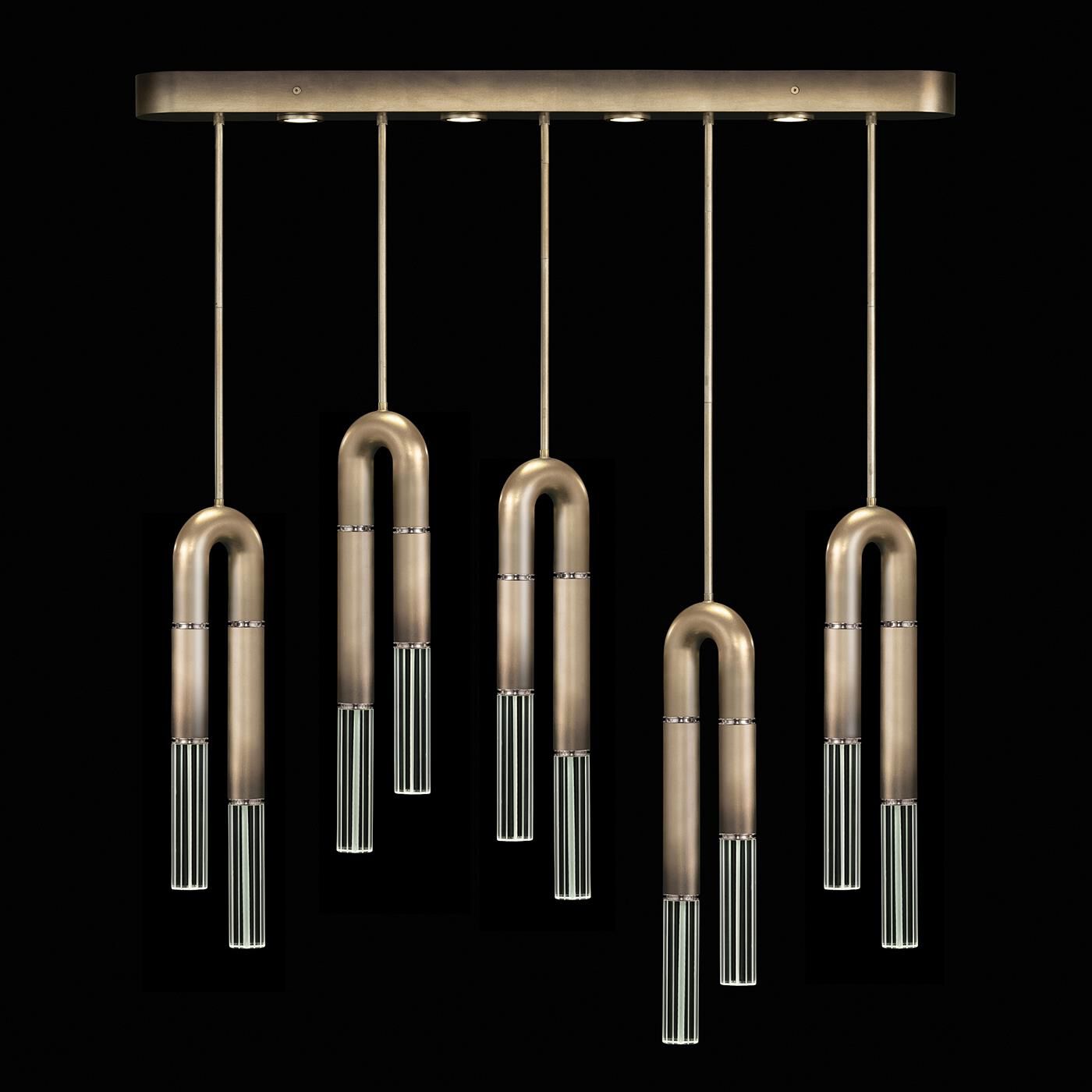Antonia Linear Suspension Light by Fine Art Handcrafted Lighting