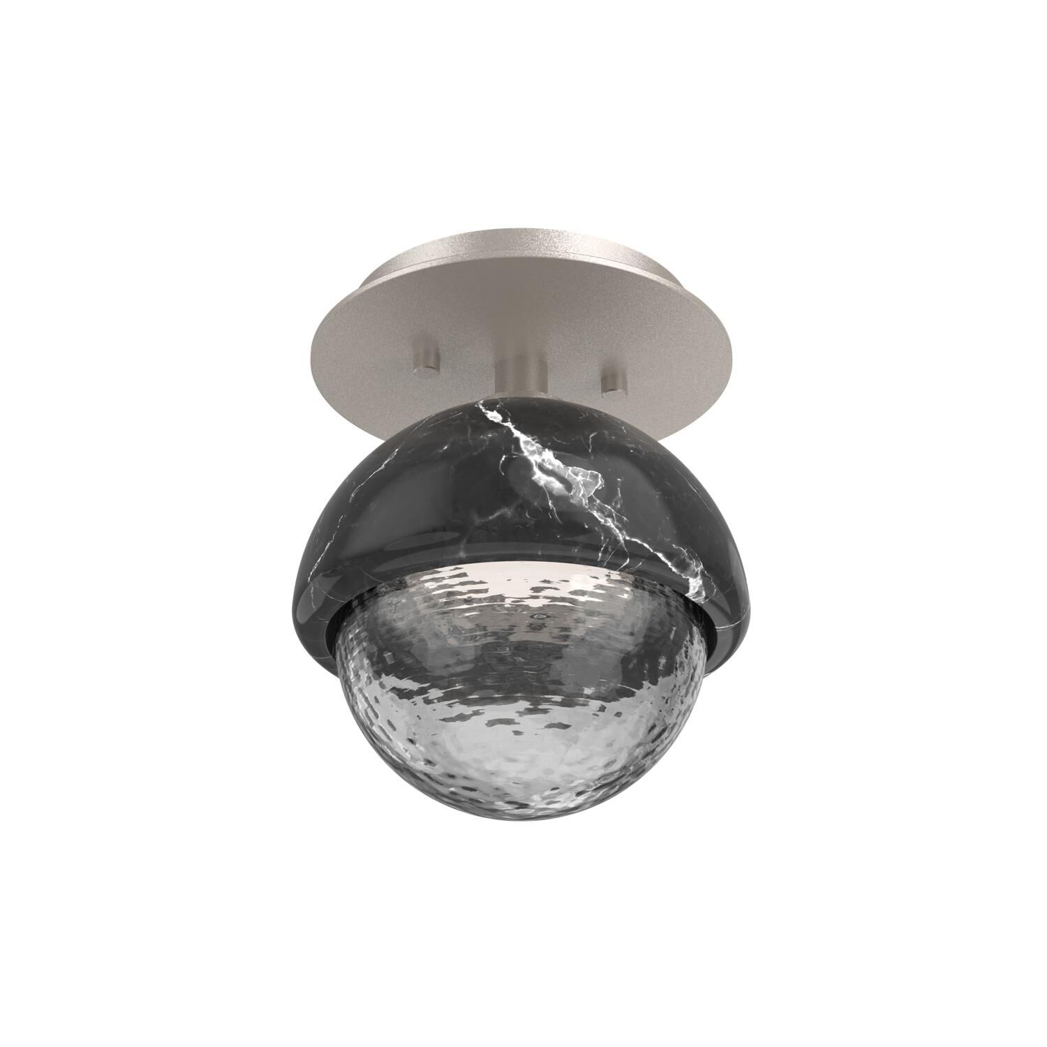 Shown in Beige Silver finish and Smoke glass and Black Marble accent
