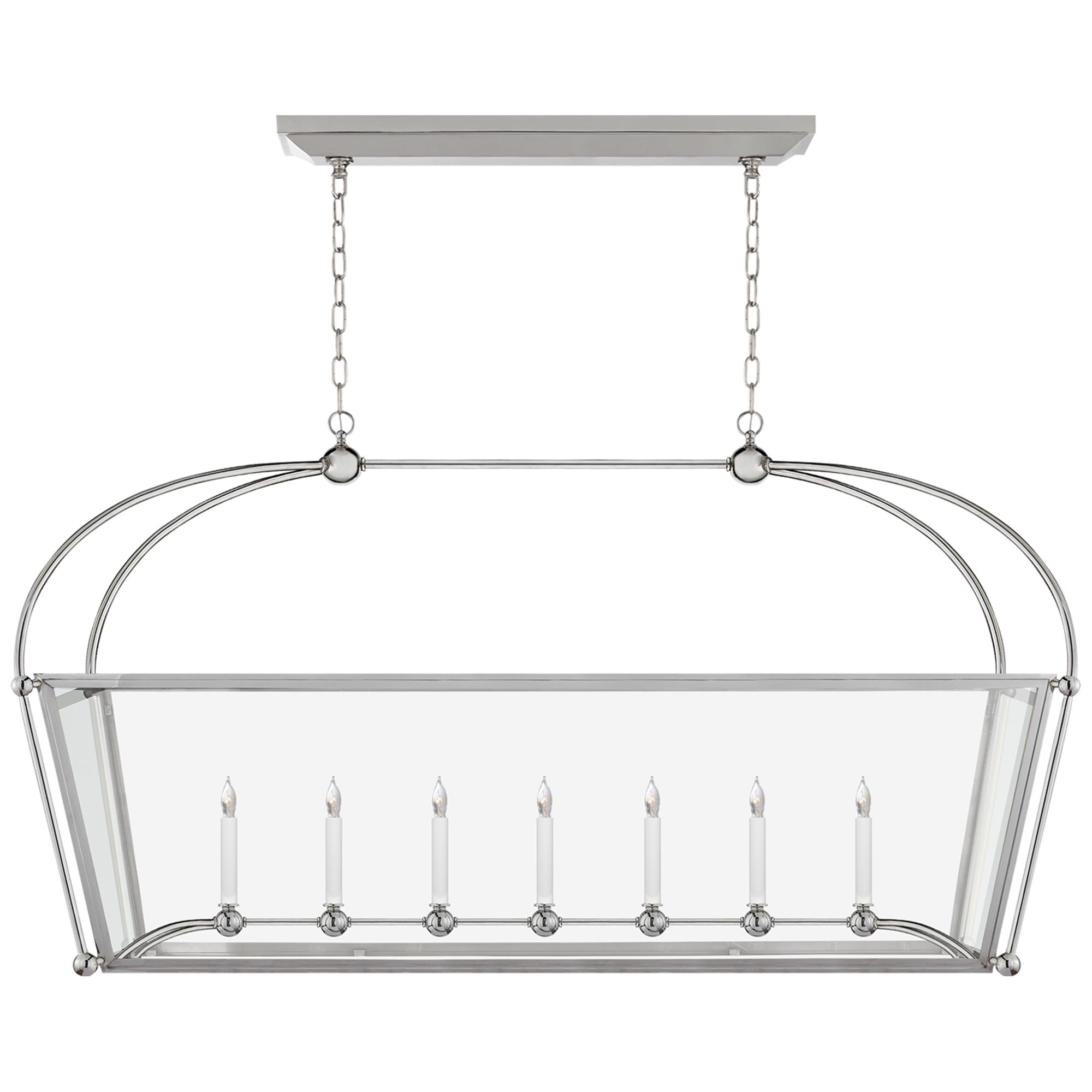 Shown in Polished Nickel finish and Clear glass