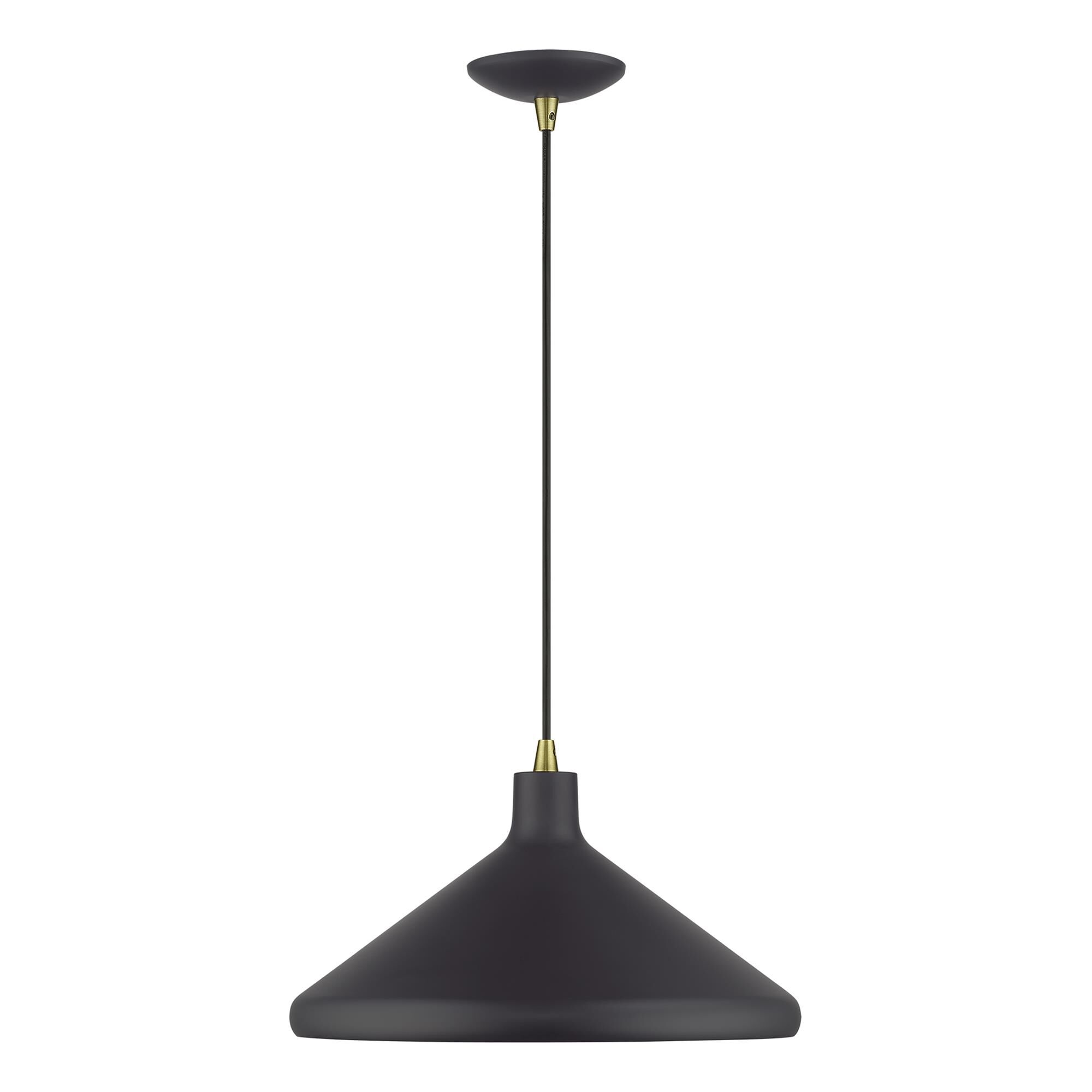 Shown in Bronze with Antique Brass Accents finish and Bronze Aluminum with Gold Inside shade