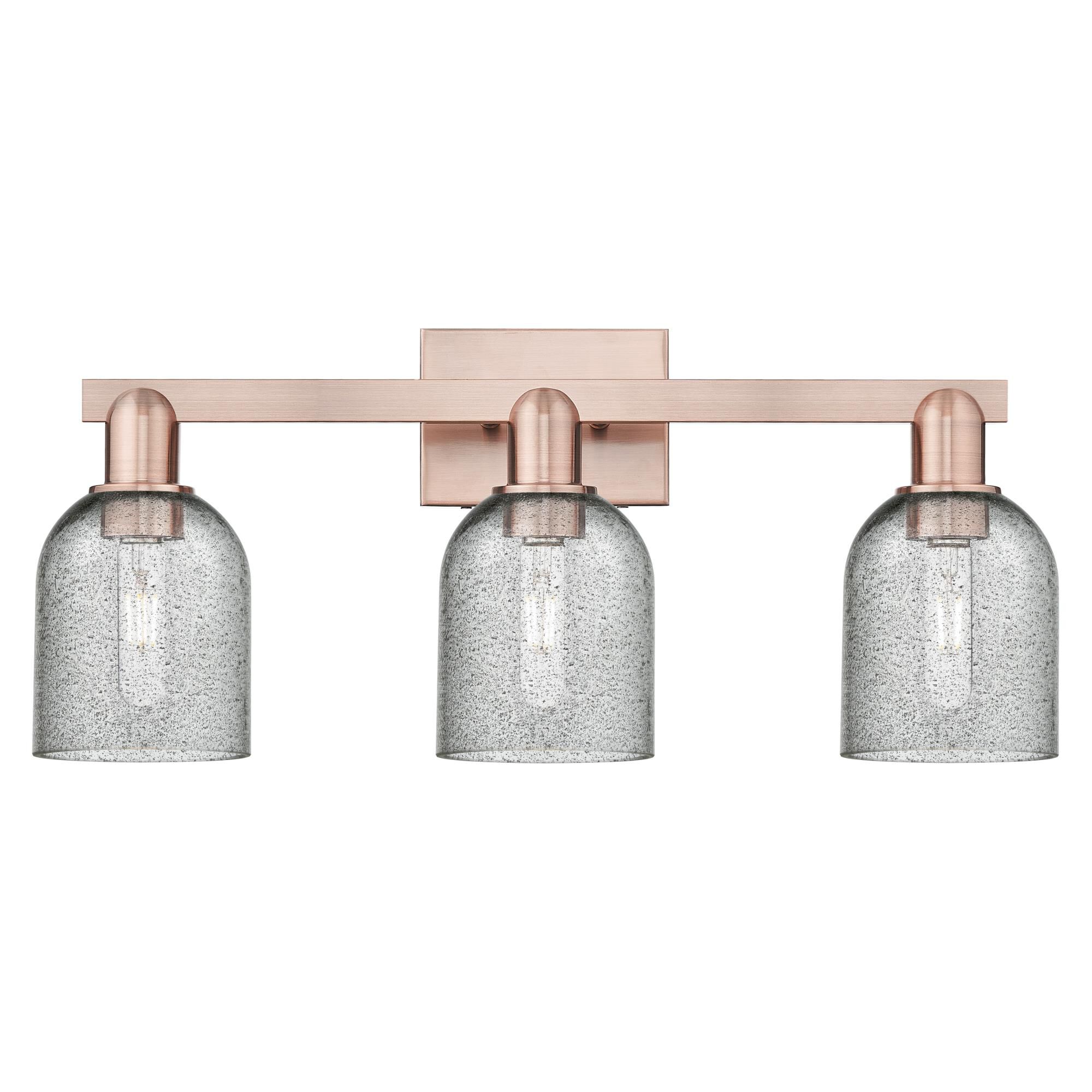 Shown in Antique Copper finish and Charcoal glass