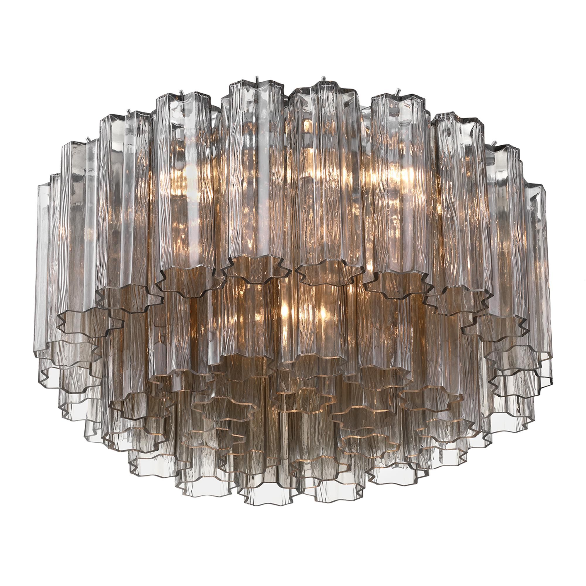 Shown in Polished Chrome finish and Tronchi Smoke glass