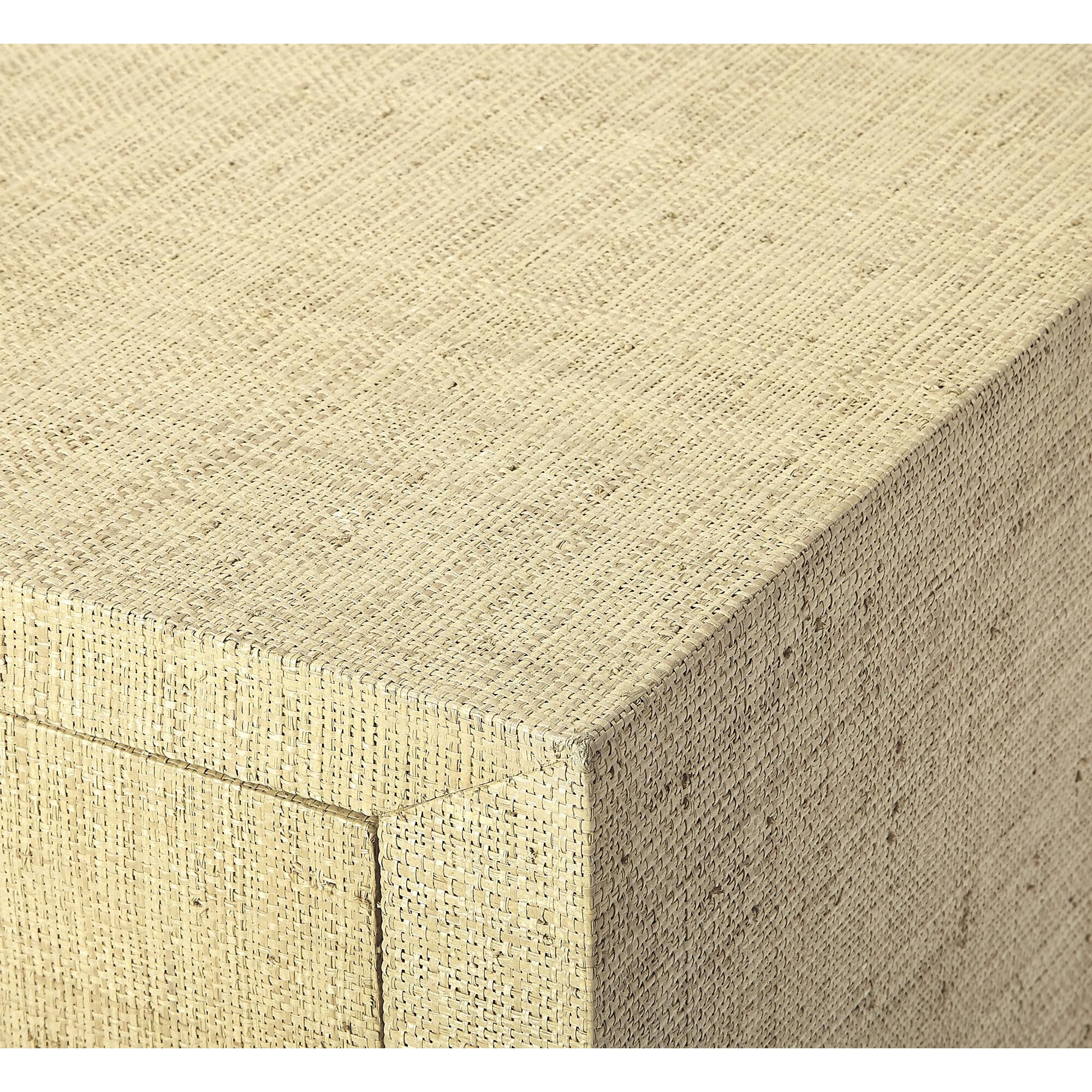 Shown in Cream Raffia finish