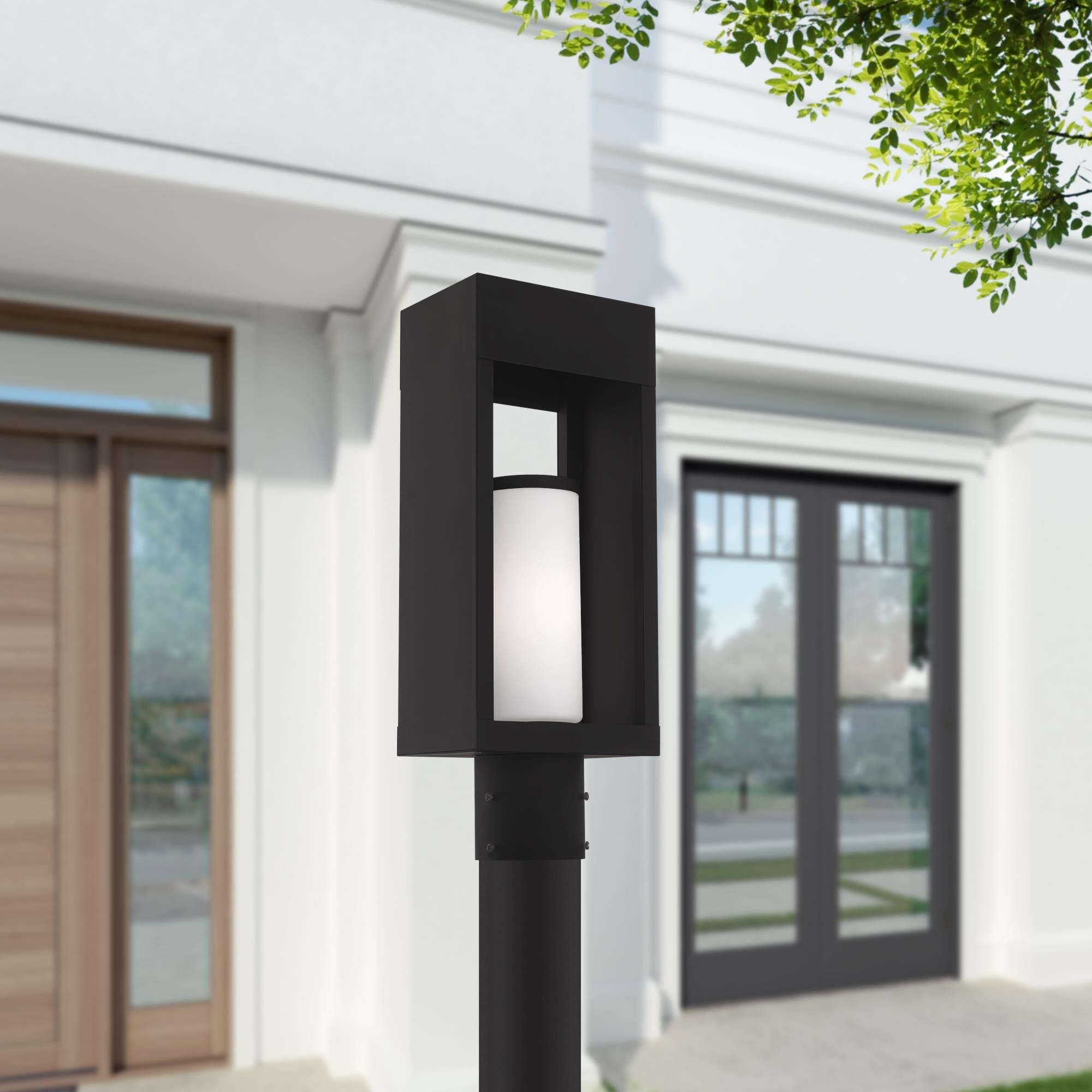Bleecker 16 Inch Tall 1 Light Outdoor Post Lamp by Livex Lighting