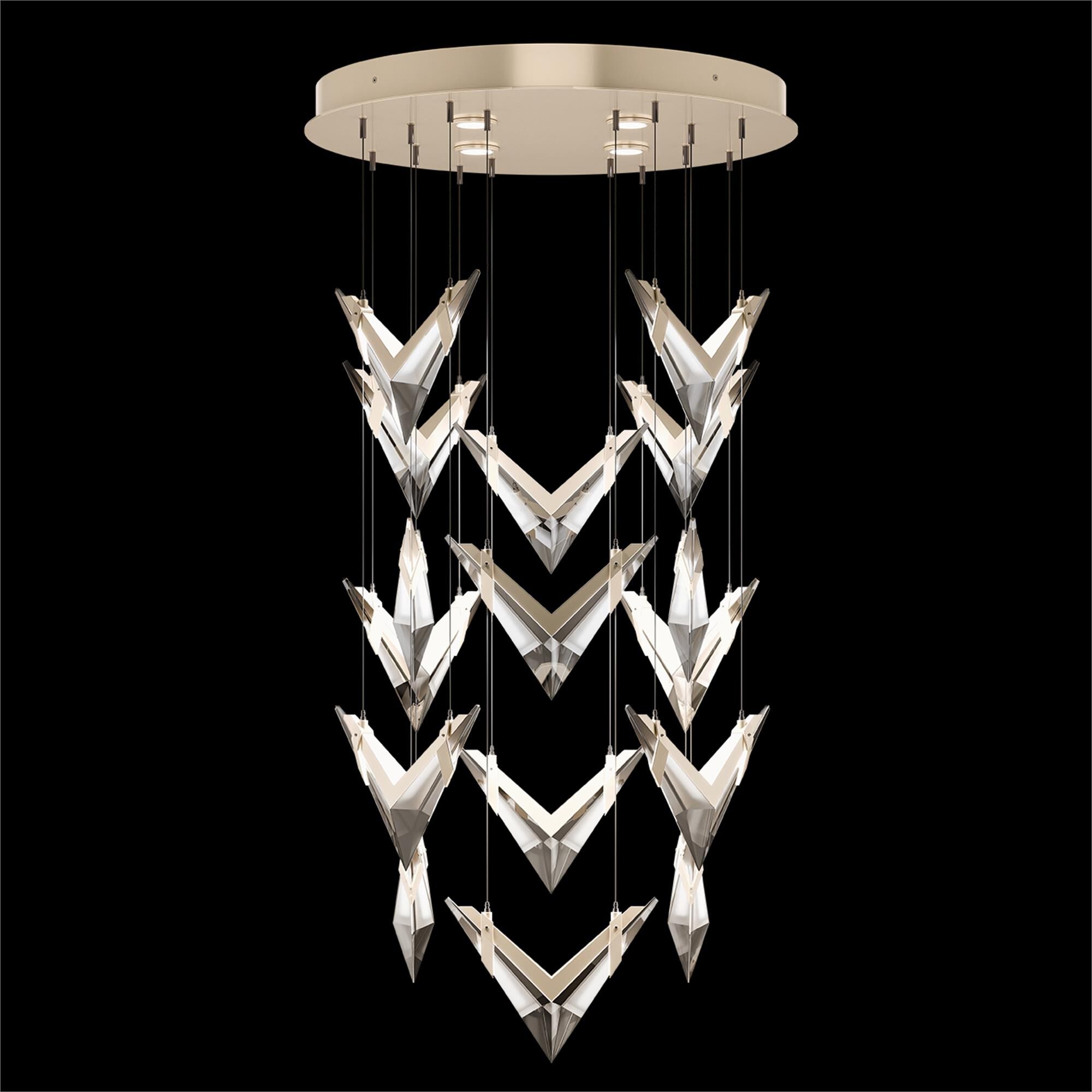 Fahl In-House Blade 32 Inch Multi Light Pendant by Fine Art Handcrafted Lighting