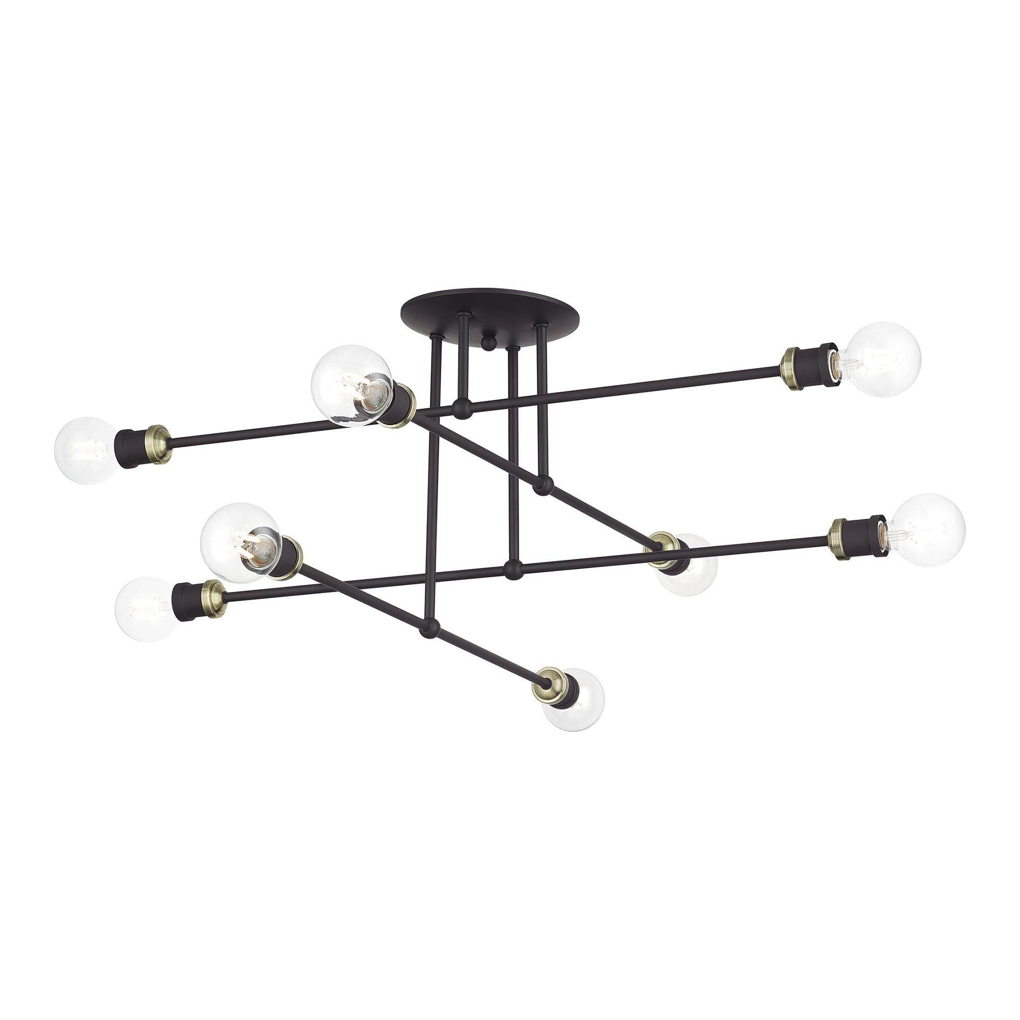 Delacroix 35 Inch Semi Flush Mount by Livex Lighting