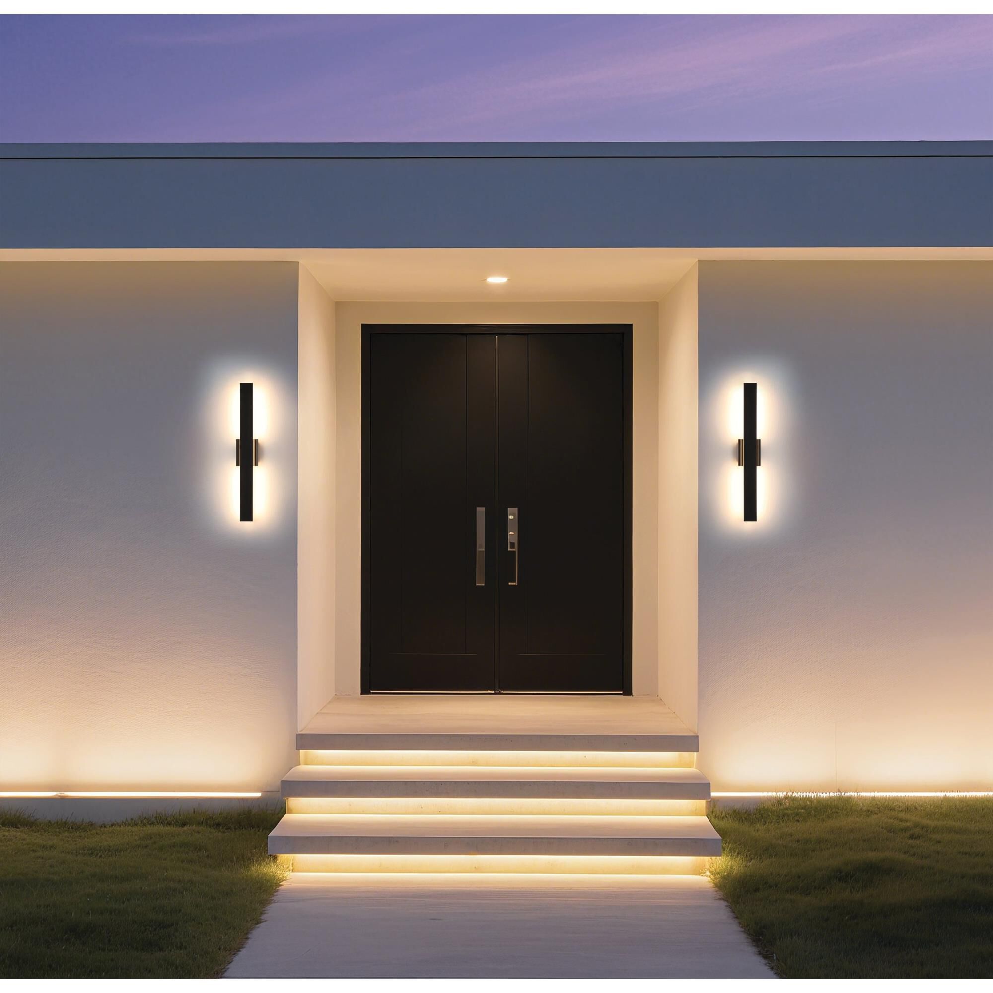 Shown in Textured Black finish and Frosted Acrylic glass