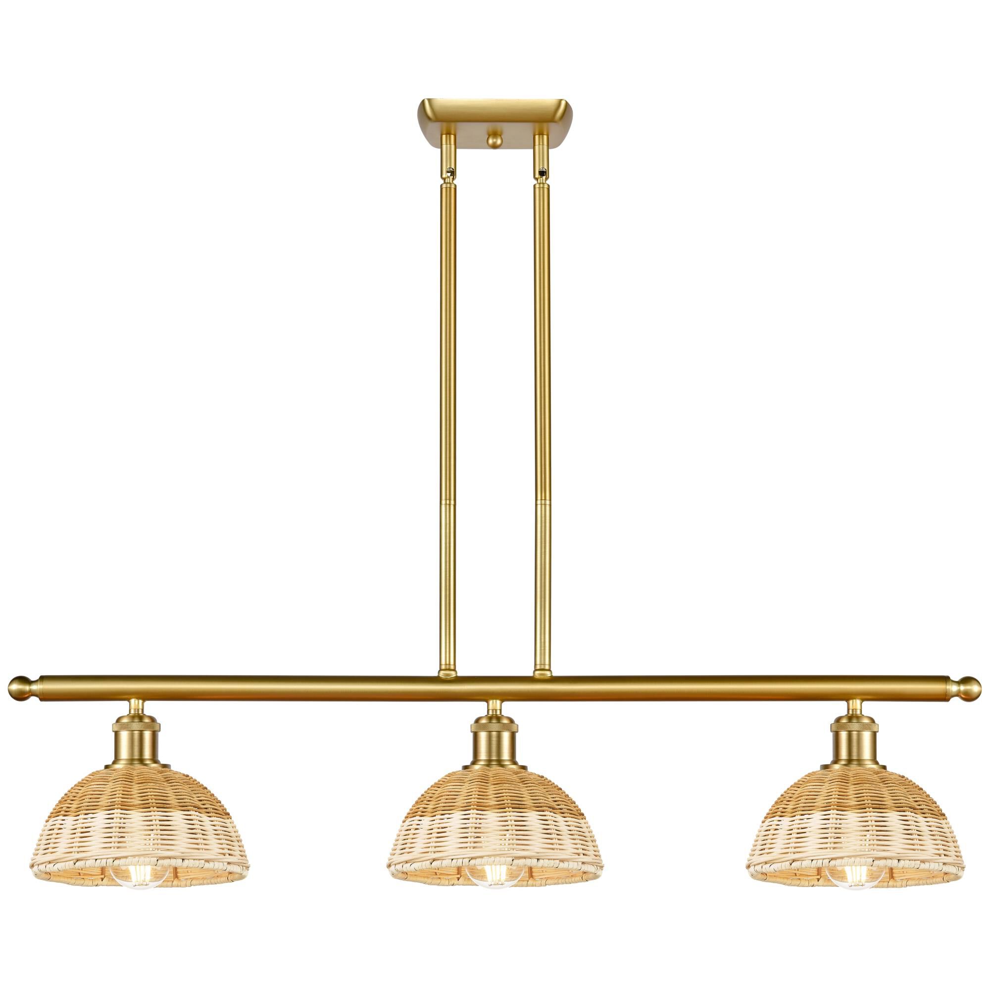 Shown in Satin Gold finish and Natural shade