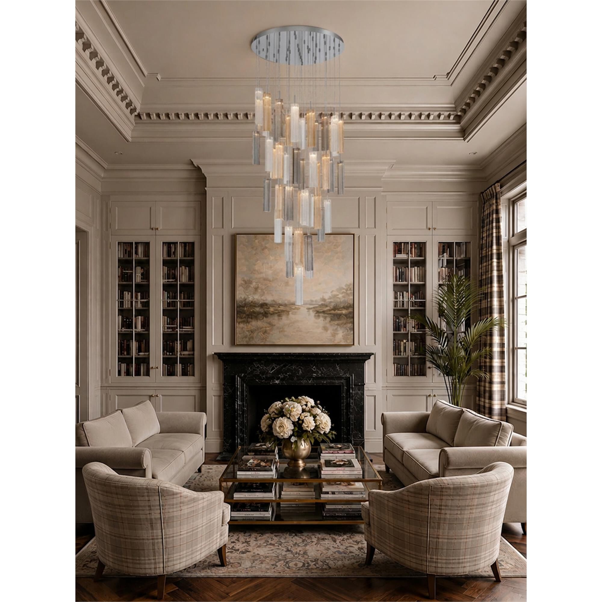 Addis 36 Inch Multi Light Pendant,