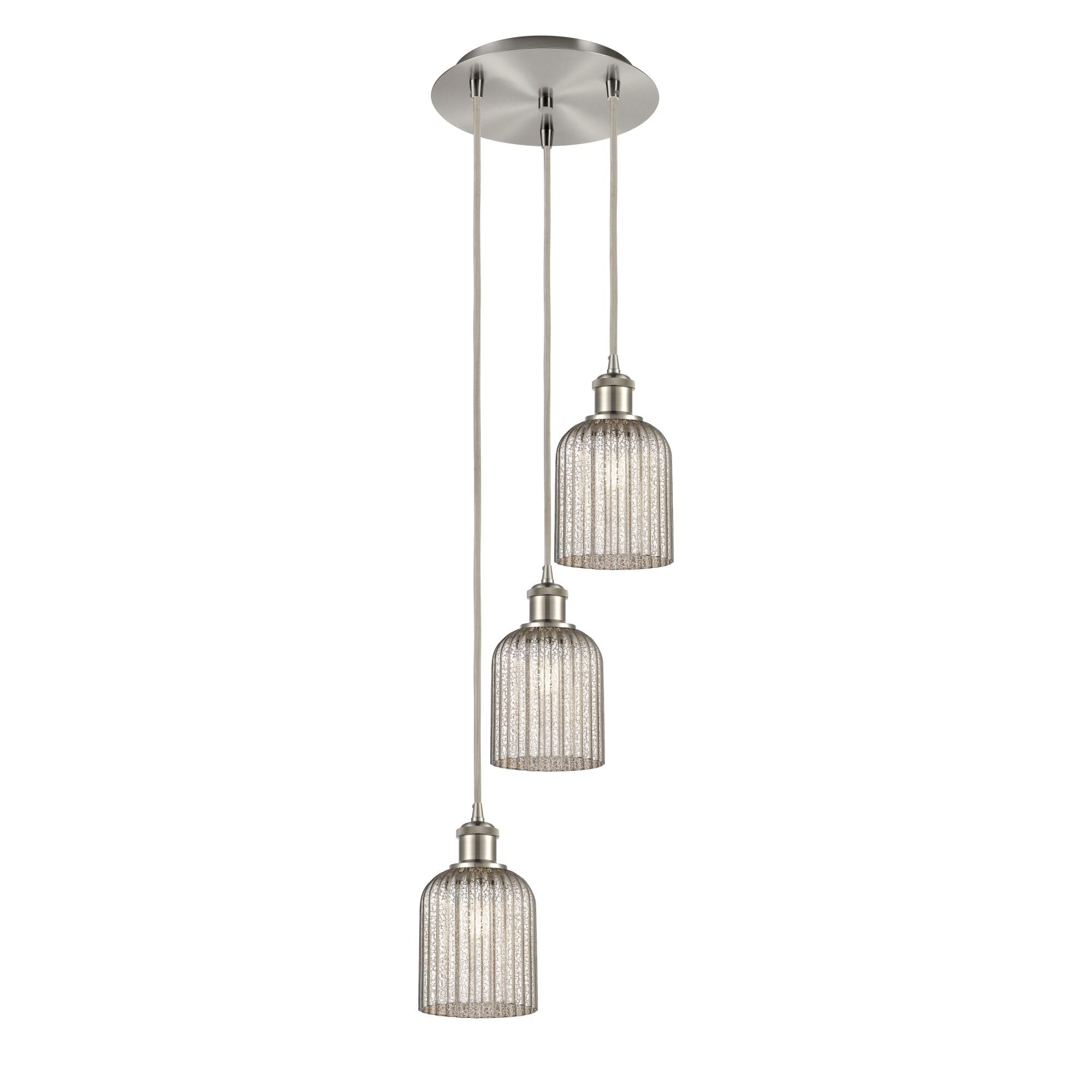 Shown in Satin Nickel finish and Mercury shade